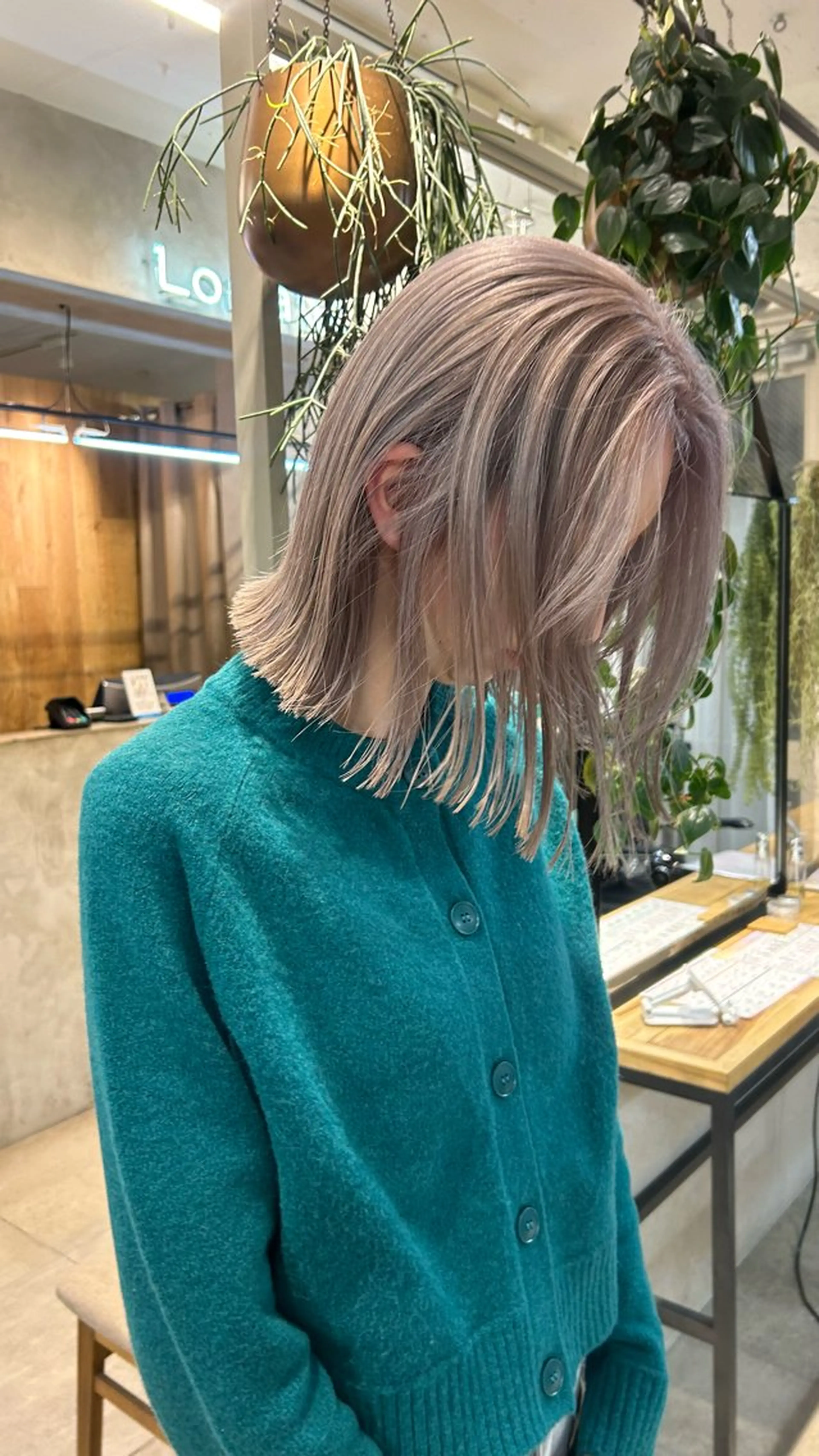 ミディアム カラー カット ヘアカラー トリートメント じゅわっと暖色カラー 🍊Moemiのヘアスタイル