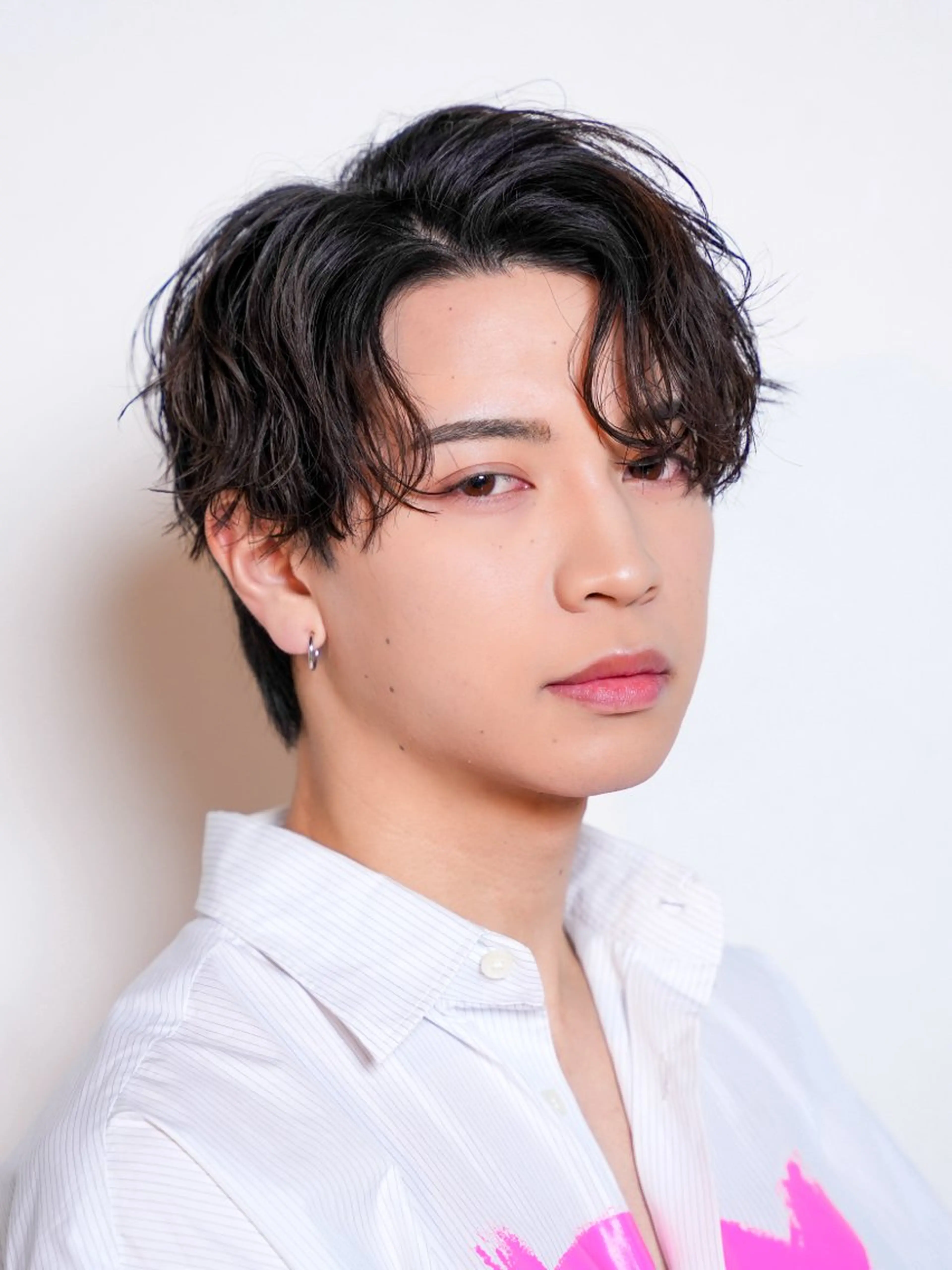 ミディアム パーマ メンズ カット トリートメント シースルーマッシュ/ メンズ/KYOHEIのヘアスタイル