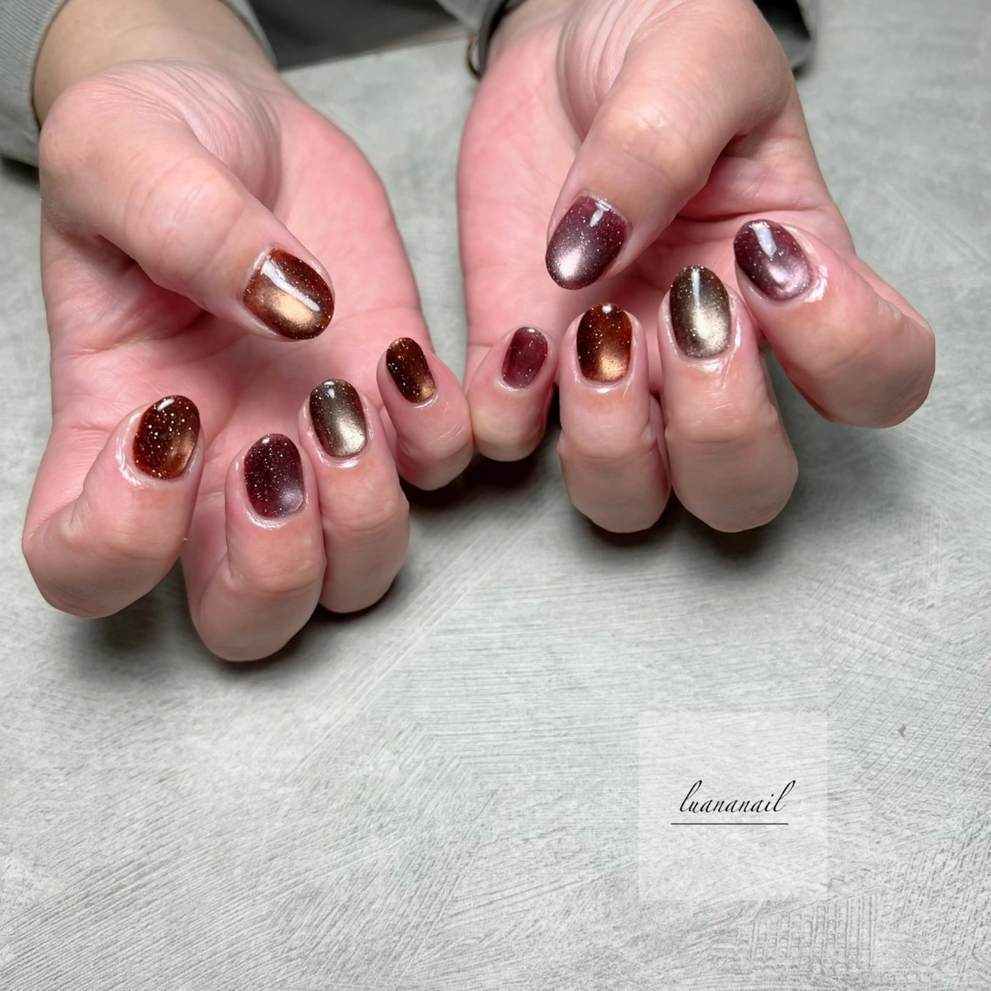 ネイル フラッシュネイル フラッシュマグ マグネットネイル ハンドネイル luana nailのネイルデザイン