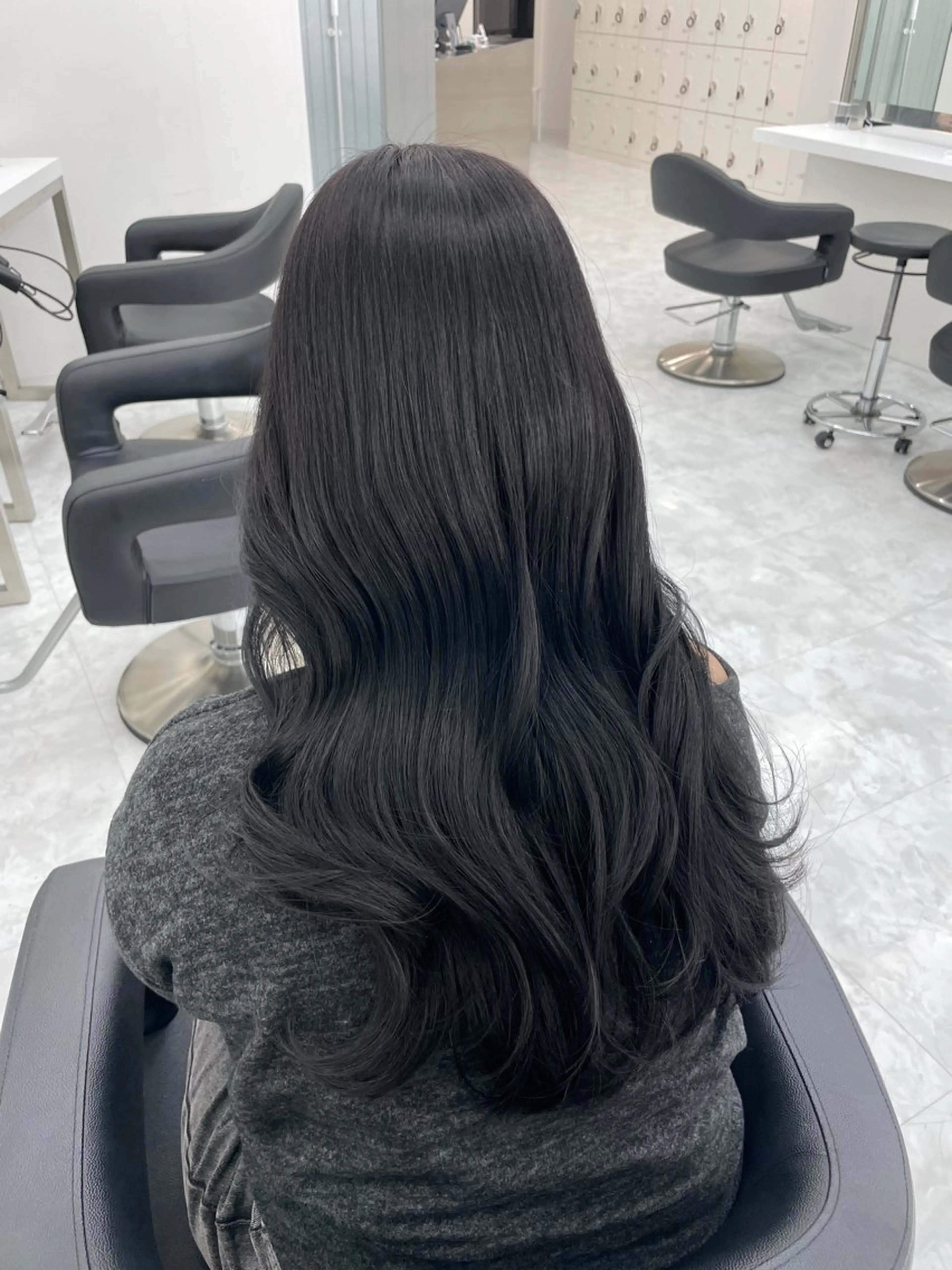 ロング カット ヘアカラー MOE 福岡韓国ヘア✧︎のヘアスタイル