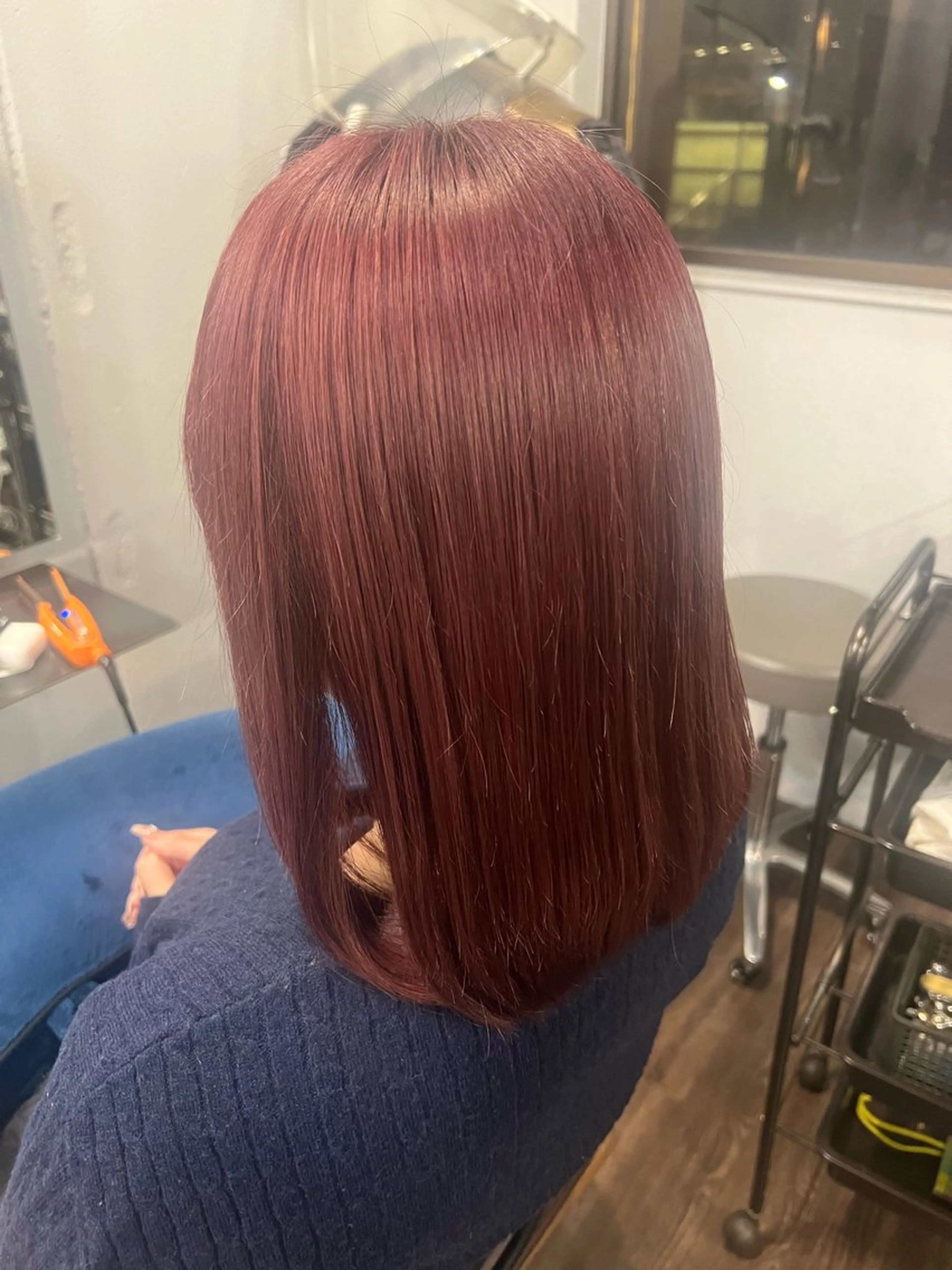 セミロング カラー デザインカラー ハイライトカラー ハイトーンカラー ハイライト ヘアカラー トリートメント terra🌈大久保 睦美のヘアスタイル