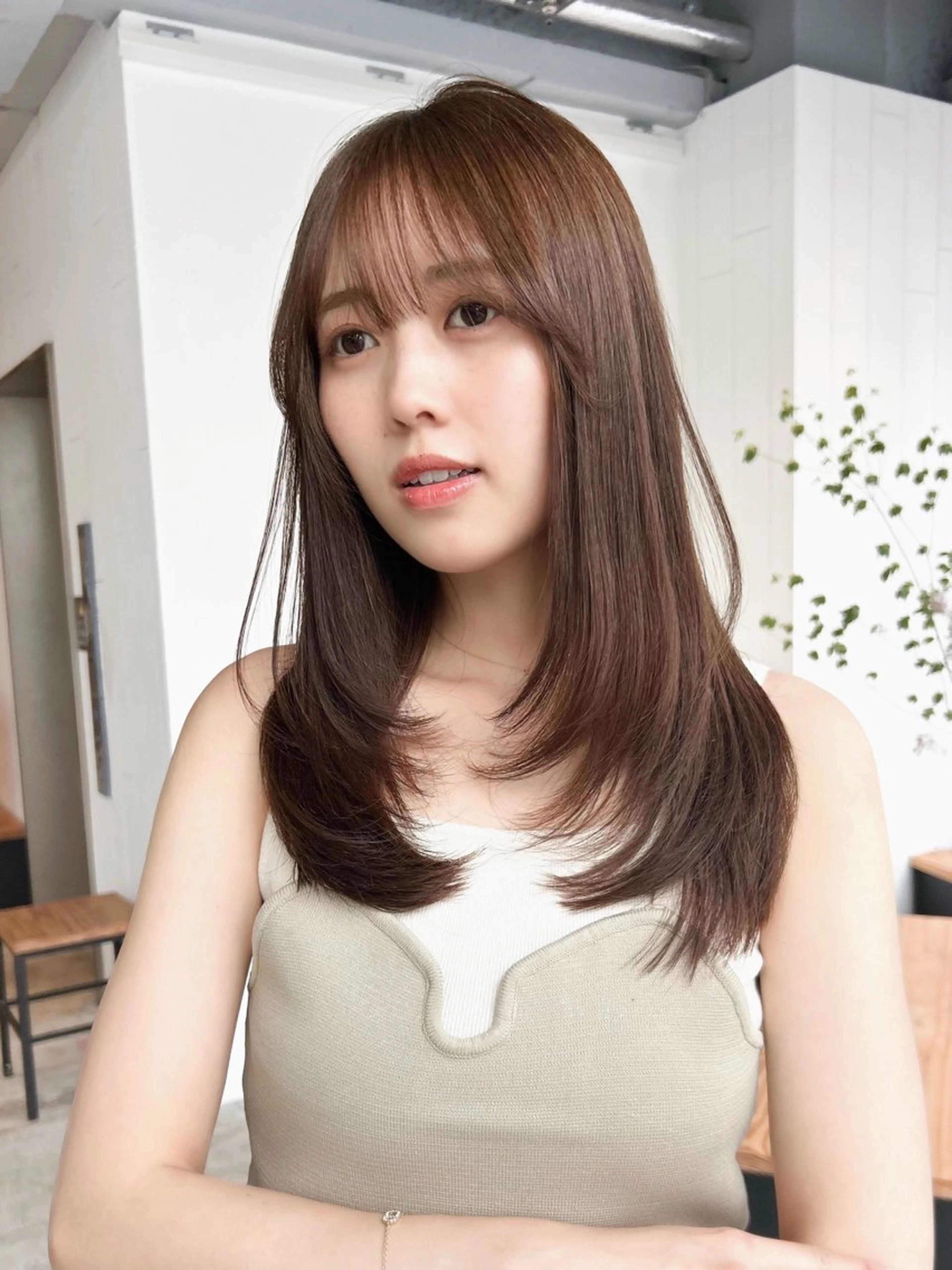 セミロング 🧸レイヤー/ 池袋/あいり　🤎のヘアスタイル