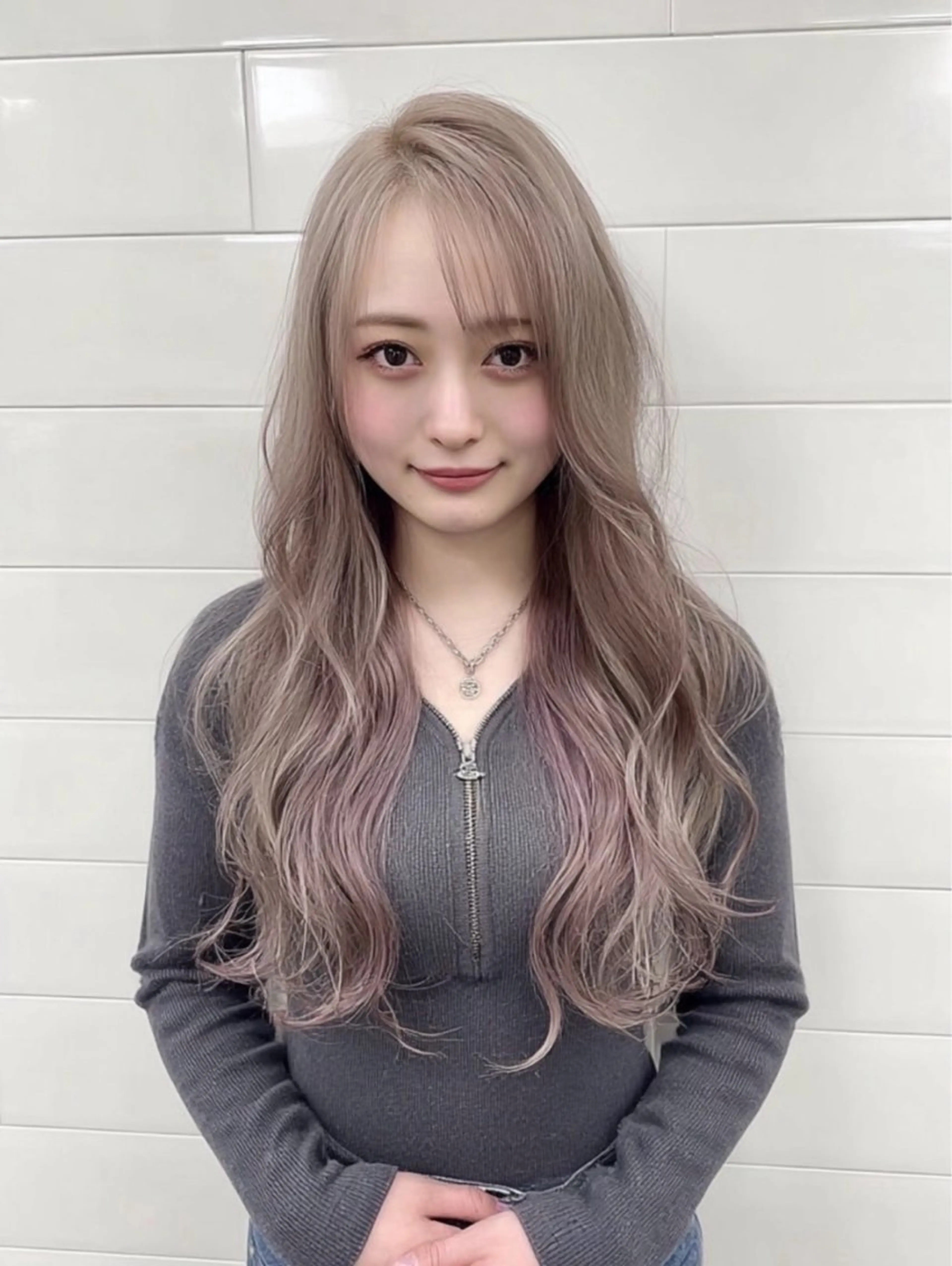 ロング プルエクステ シールエクステ エクステ エクステ ブリーチ/エクステ/ grow渋谷のヘアスタイル