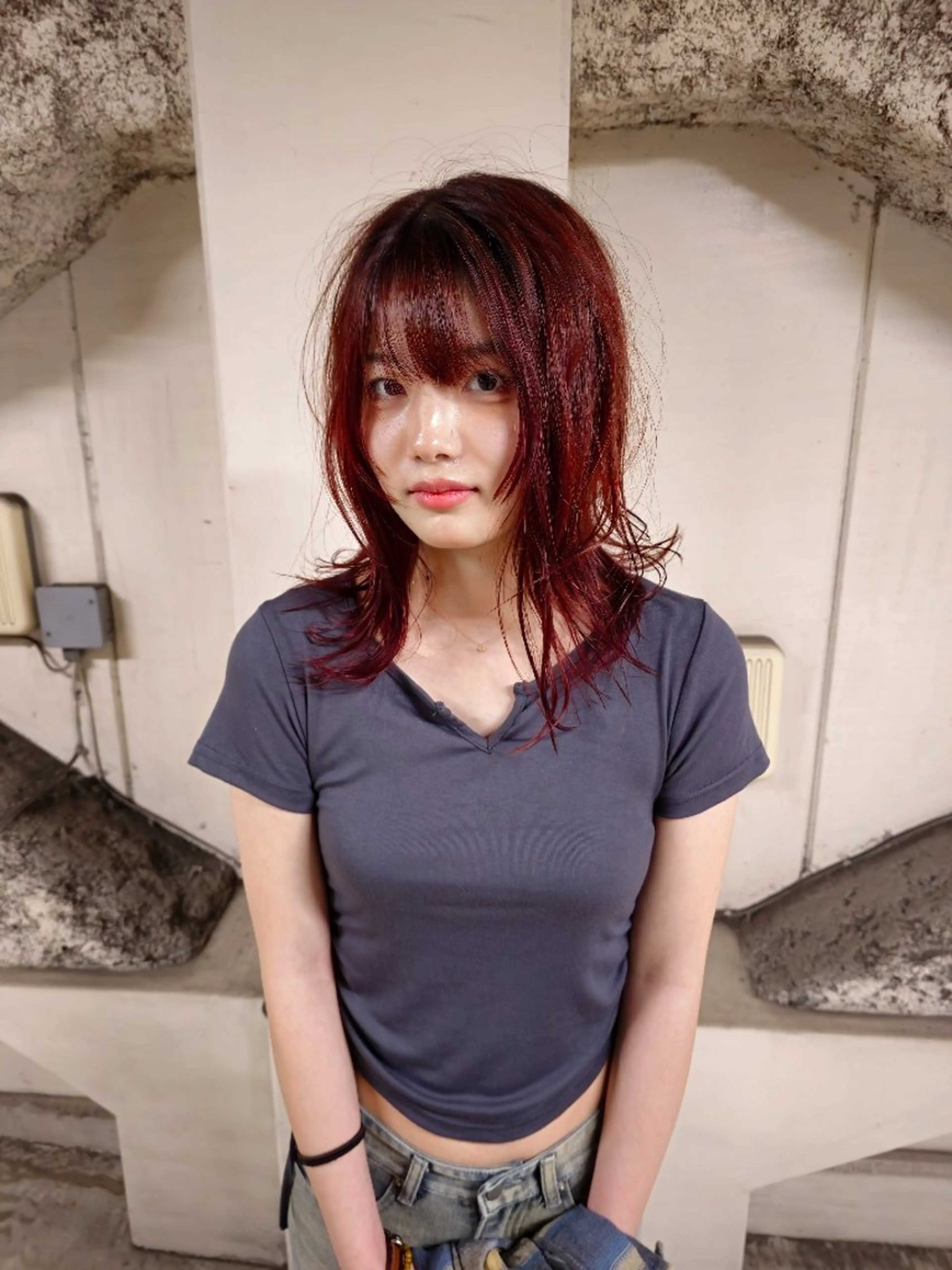 カラー セミロング OMA　片岸 信征のヘアスタイル