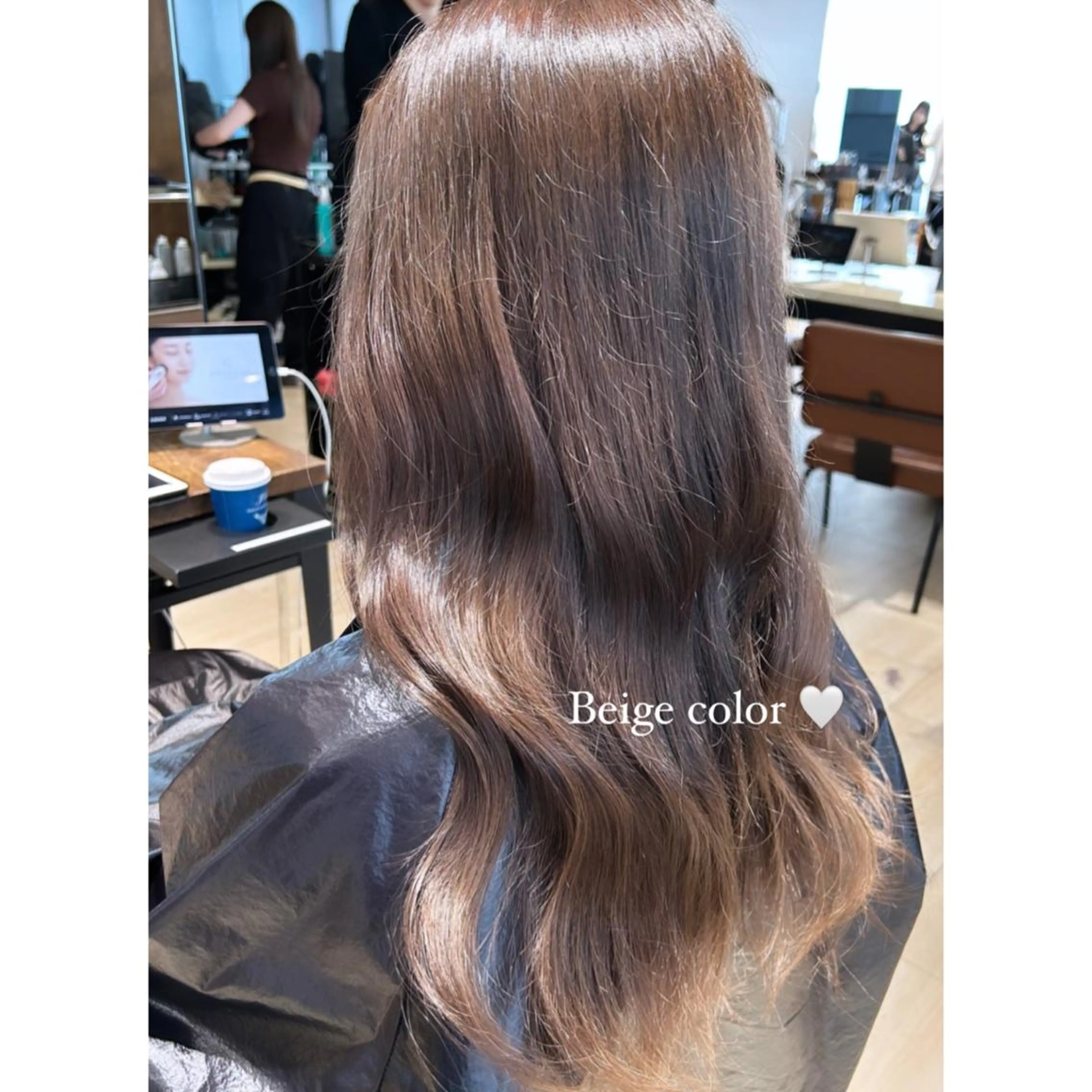 セミロング カラー ベージュカラー 🍼顔周りカット/ レイヤー/小川華奈のヘアスタイル