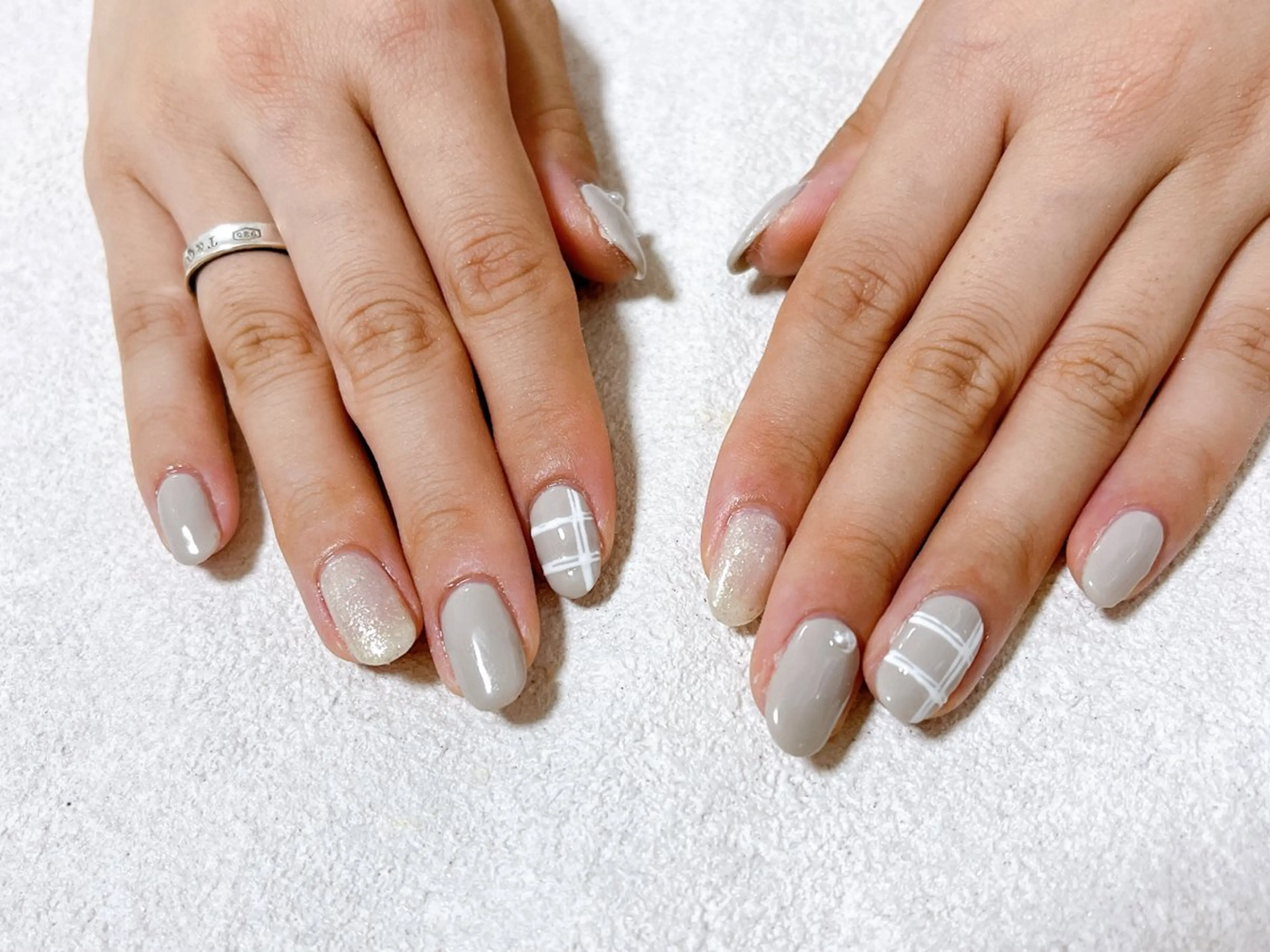 ネイル オーロラネイル フットネイル フレンチネイル ジェルネイル 韓国ネイル Mogu nail 二子玉川のネイルデザイン