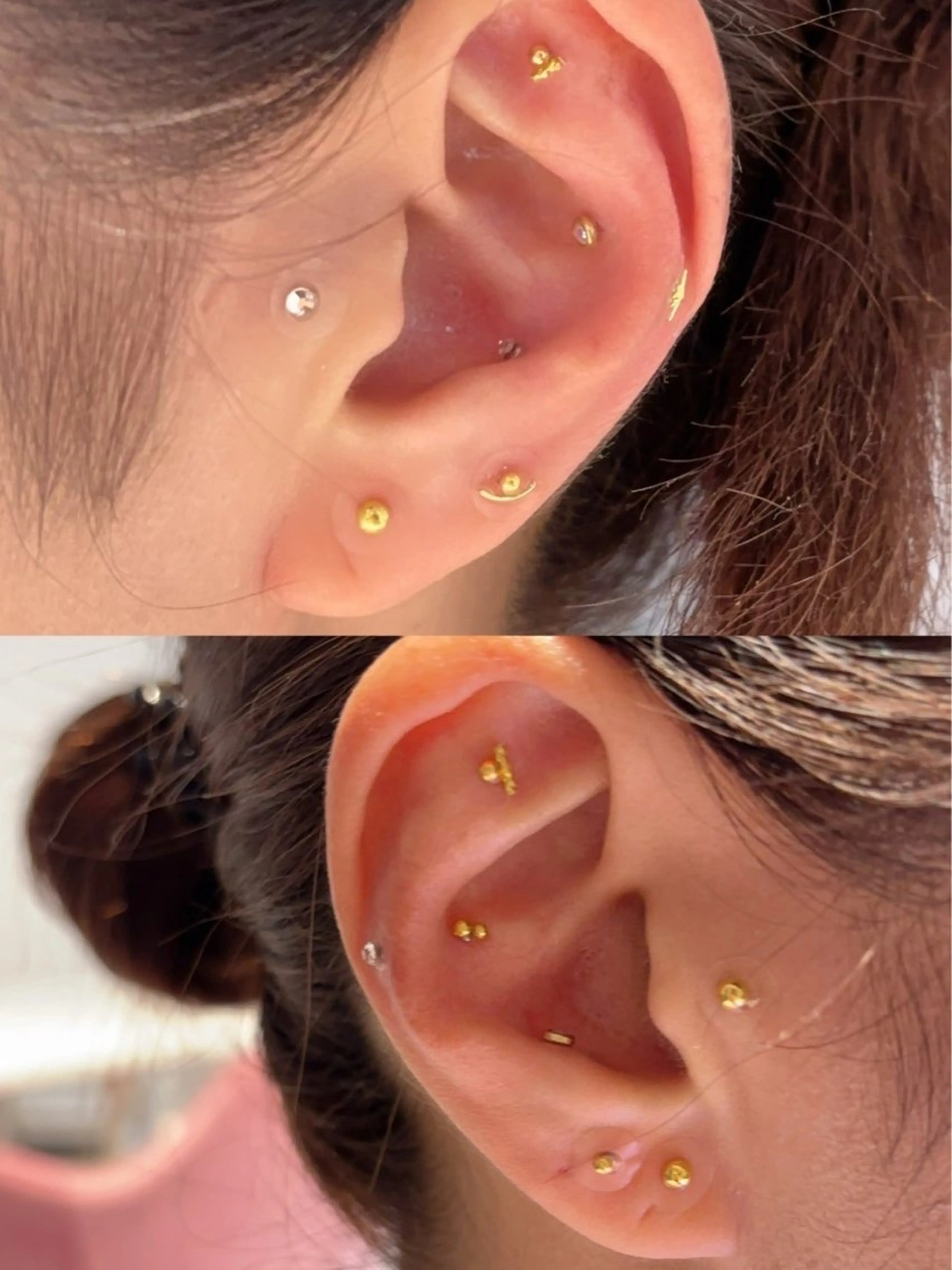 今話題の耳ツボジュエリー！10粒までお好きなシンプルパーツつけ放題！！の写真