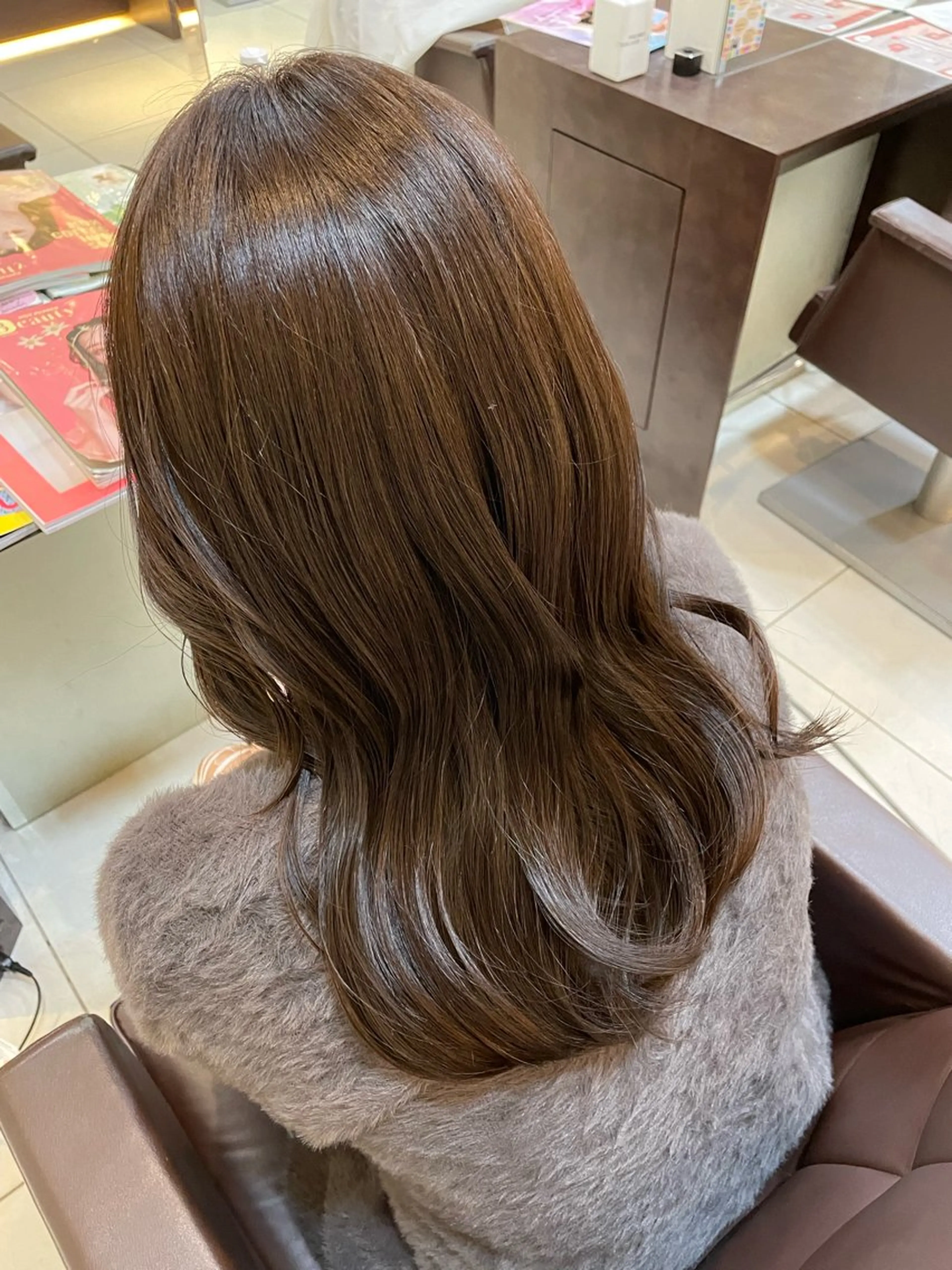 セミロング 🤎韓国ヘア ベージュ まゆか🤎のヘアスタイル