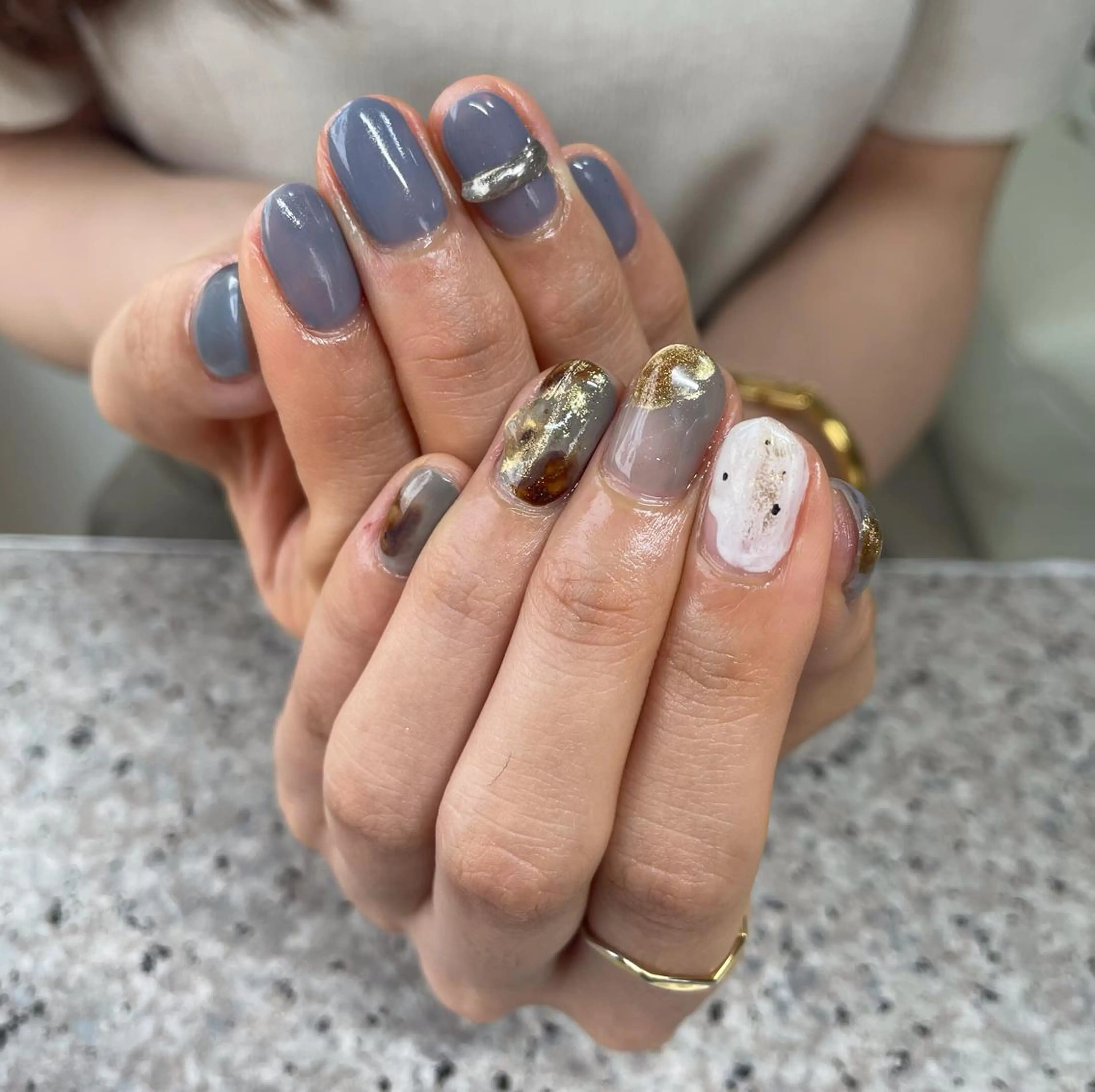 ネイル ニュアンスネイル ワンカラーネイル ハンドネイル フットネイル chai大阪上本町 sayakaのネイルデザイン