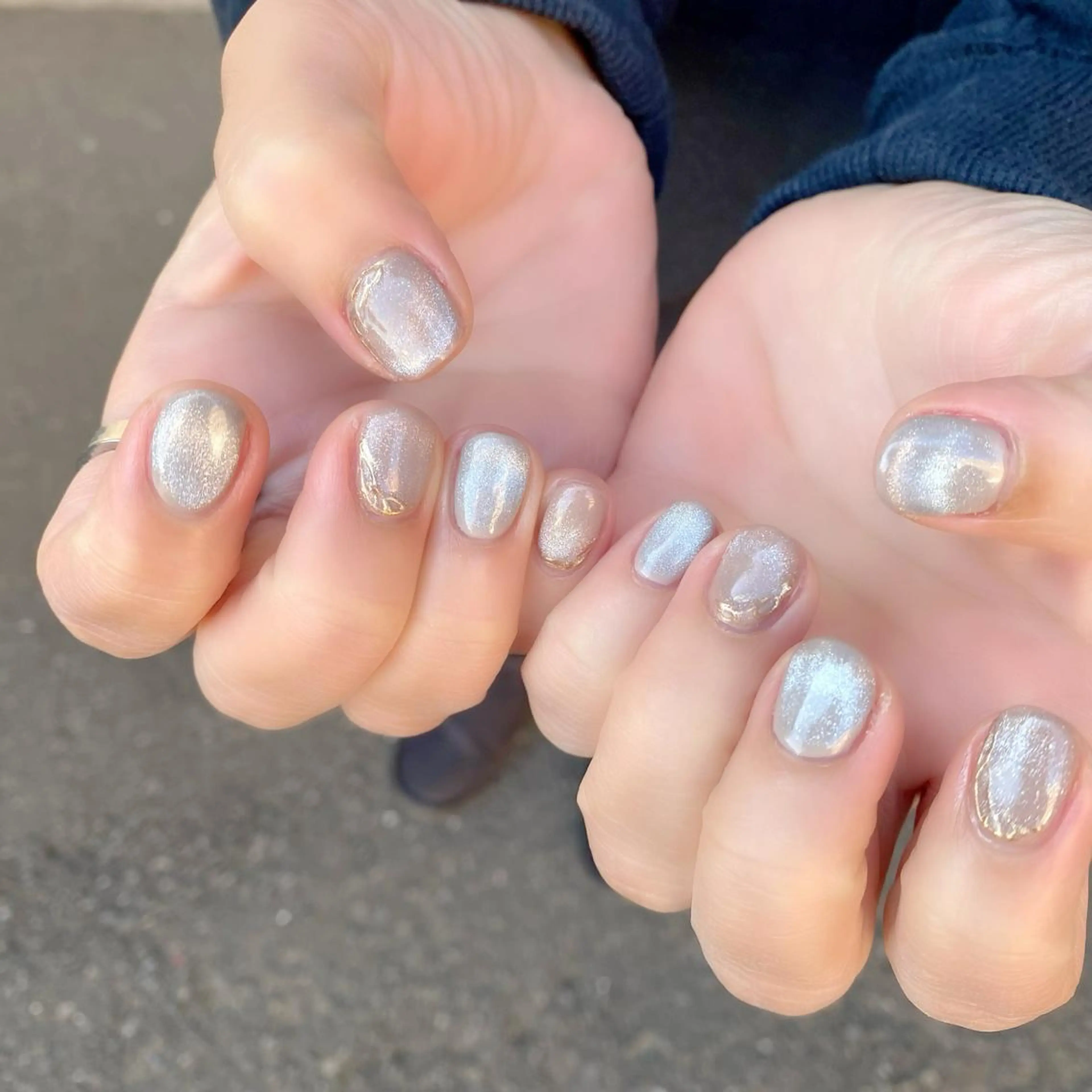 ネイル アートネイル マグネットネイル ミラーネイル ニュアンスネイル ショートネイル ハンドネイル Salon Ｋのネイルデザイン