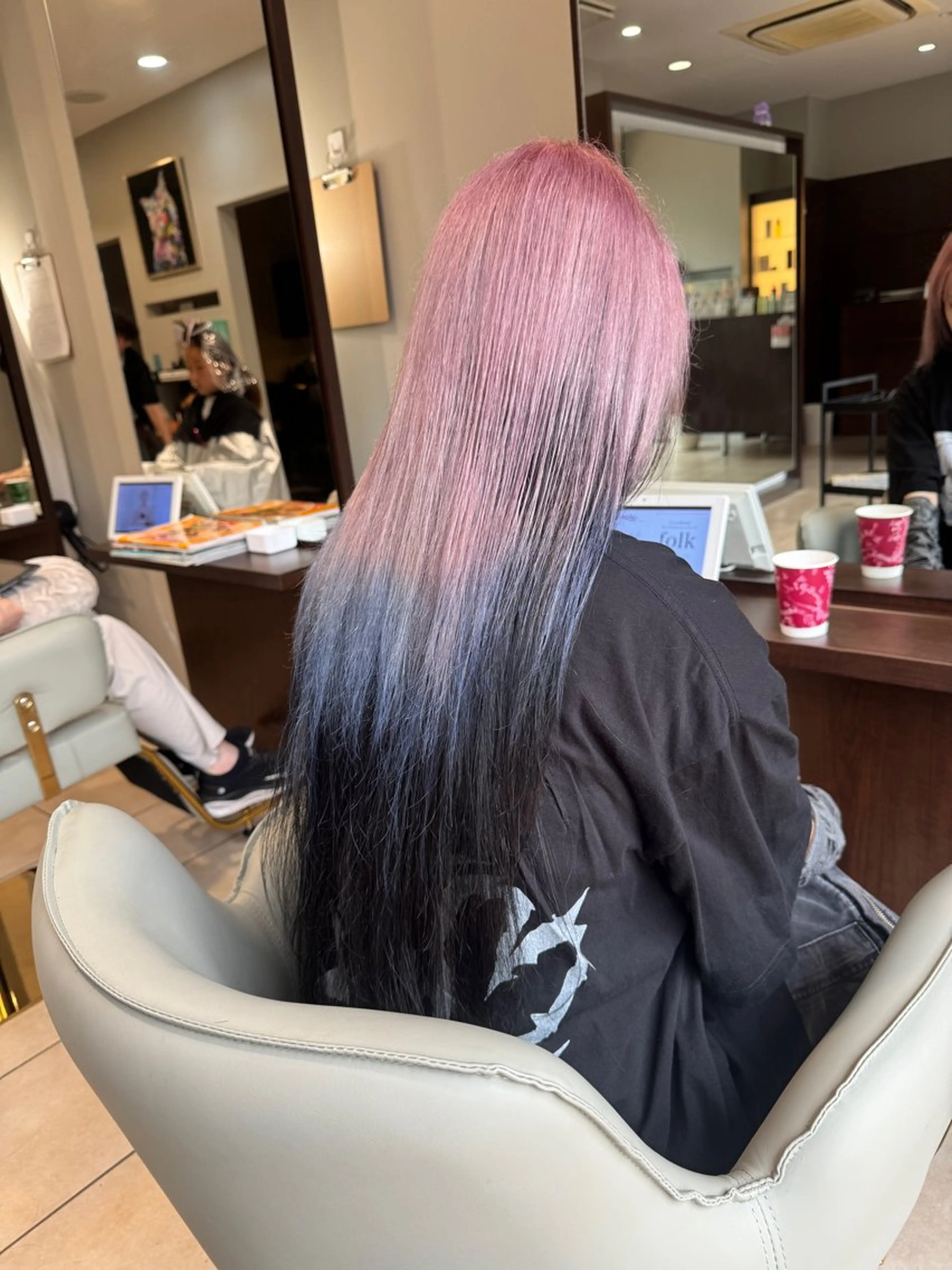 ロング カラー ヘアカラー Re:st所属・Miyavi/カラー ショートボブのヘアスタイル