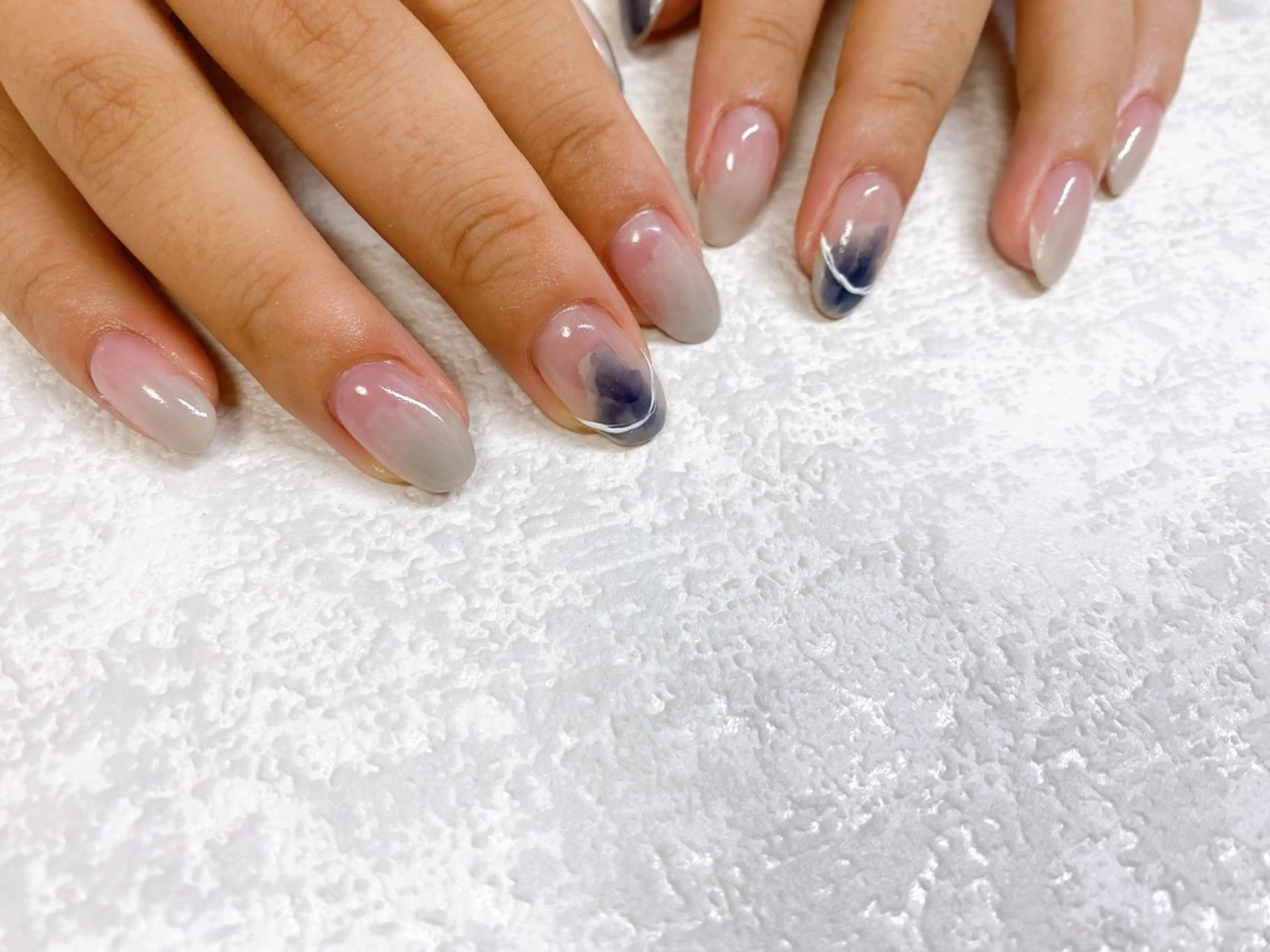 ネイル オーロラネイル フットネイル フレンチネイル ジェルネイル 韓国ネイル ハンドネイル Mogu nail 二子玉川のネイルデザイン