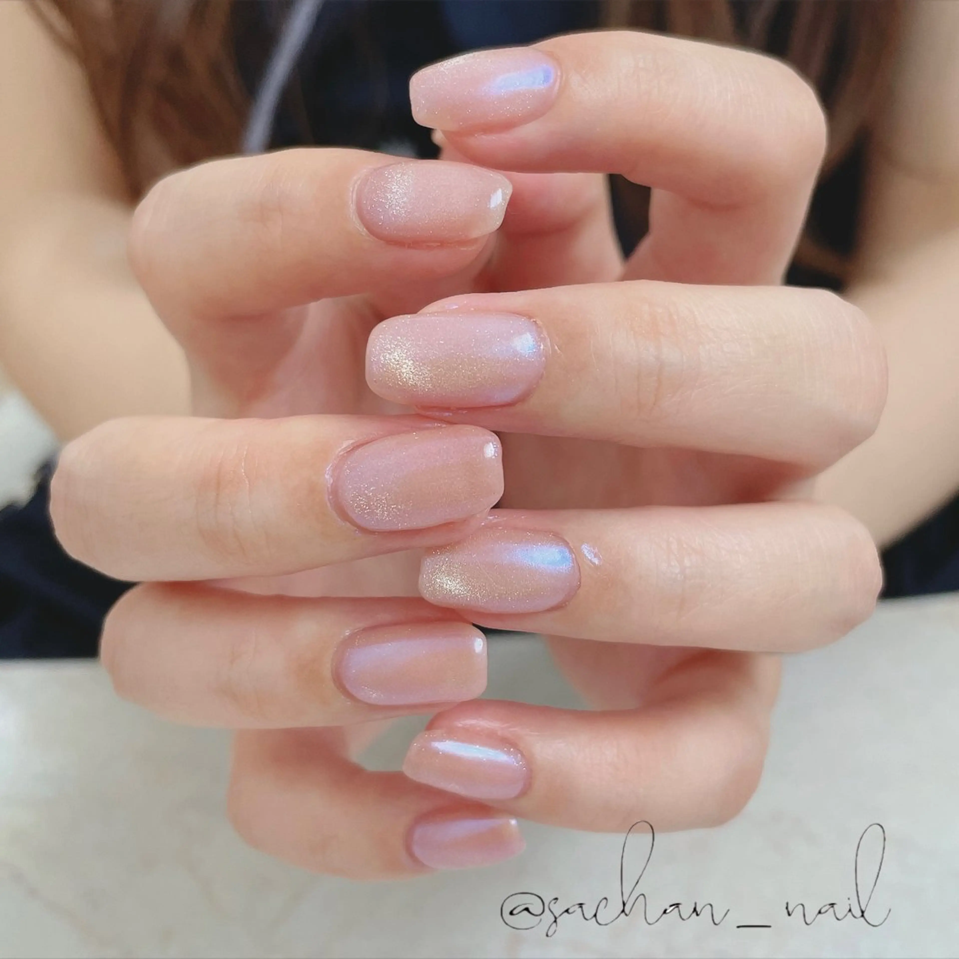 ネイル オーロラネイル マグネットネイル ハンドネイル Sukegawa Satsukiのネイルデザイン