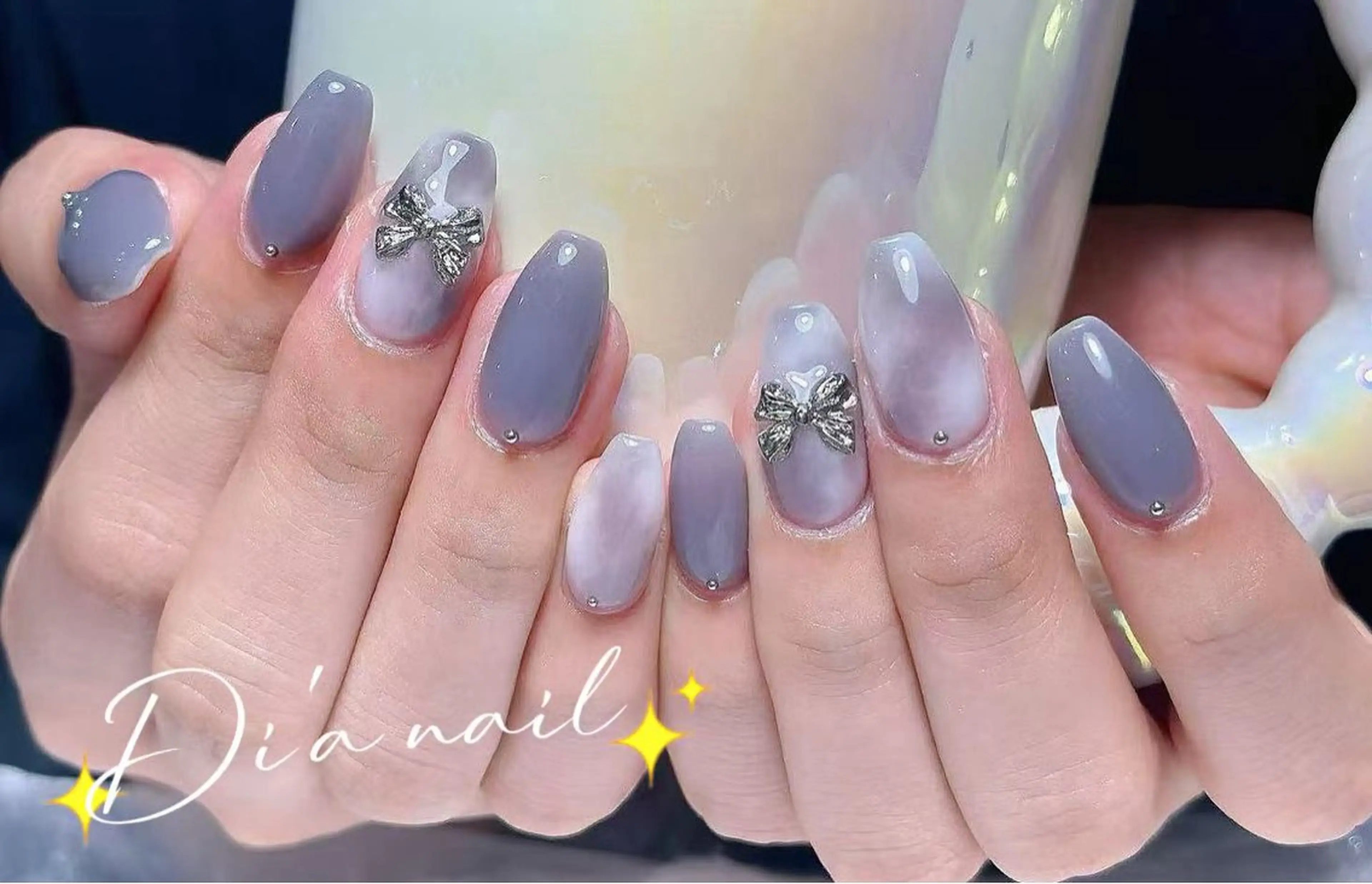 ネイル チークネイル ジェルネイル グラデーション マグネットネイル ニュアンスネイル Di'a nail ネイルサロンのネイルデザイン