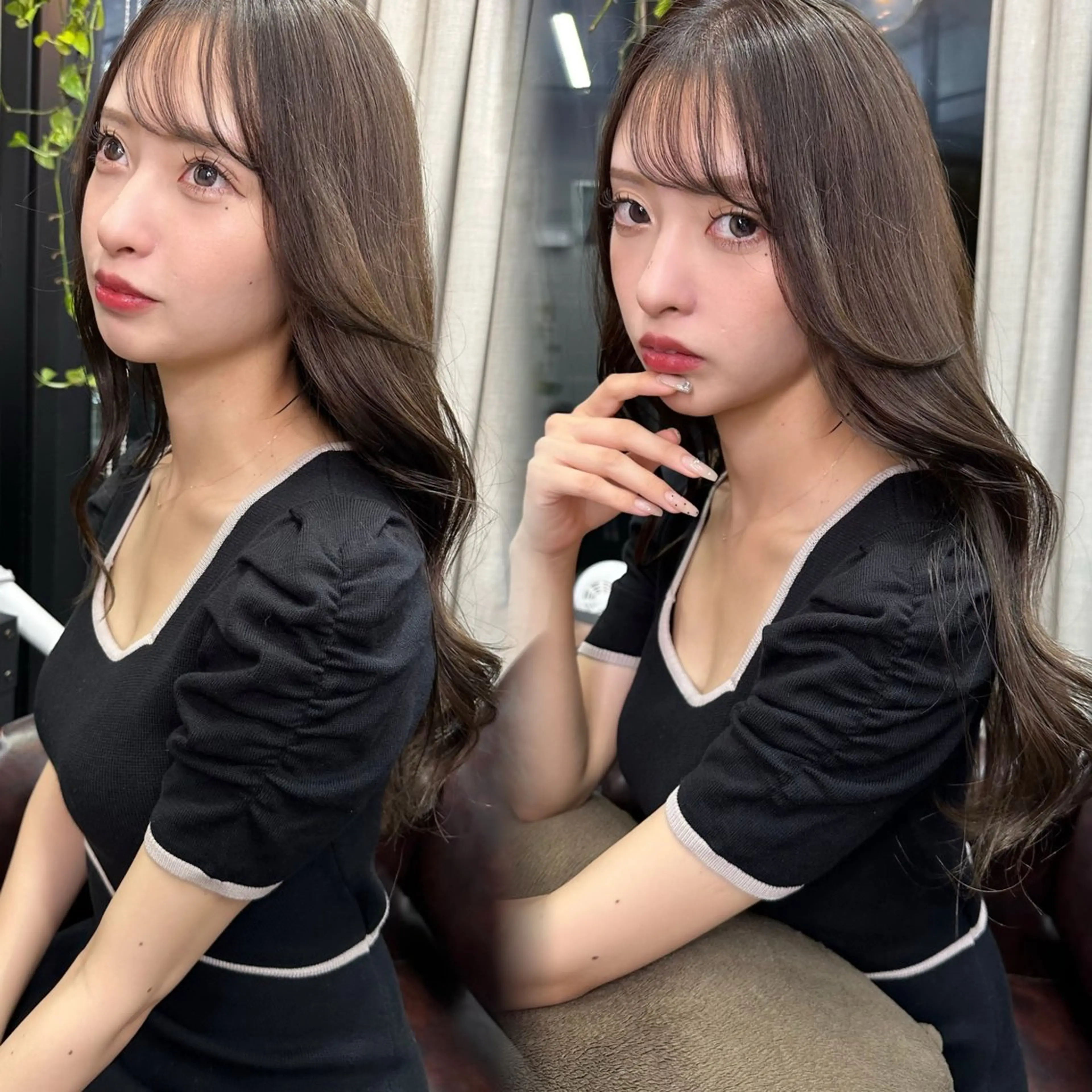 ロング ロングレイヤー くびれヘア 顔まわりレイヤー 韓国風ヘア レイヤーカット カット ヘアカラー トリートメント 韓国/ワンホンヘア 髪質改善/MaCoのヘアスタイル