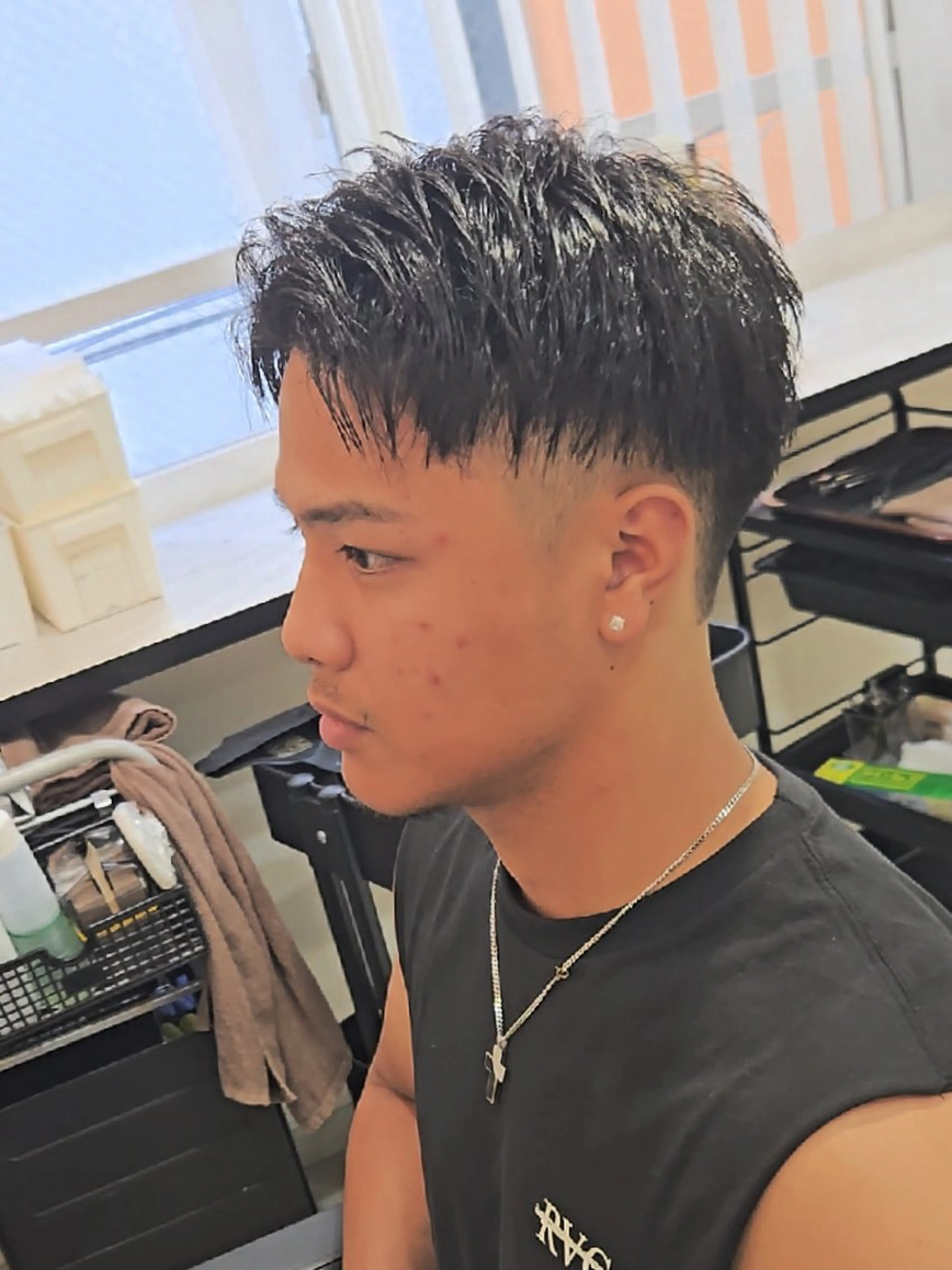 メンズ ショート カット ヘアセット Lapis 名古屋駅前店所属・LEN名古屋/パーマ 海外ヘア/メンズ特化のヘアスタイル