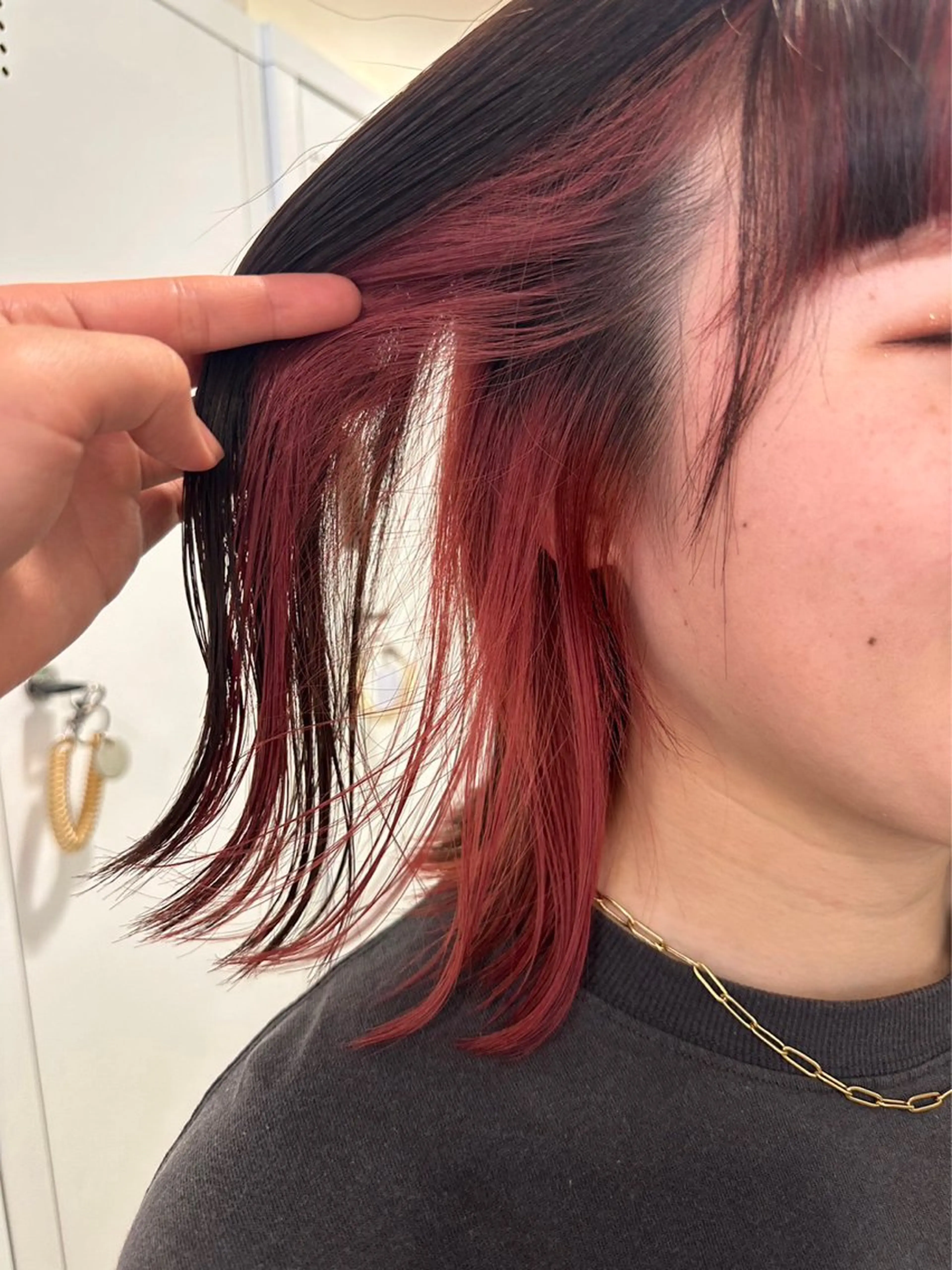 🍿初回50%off🍿ワンポイントイヤリングカラー➕ワンカラー🤍の写真