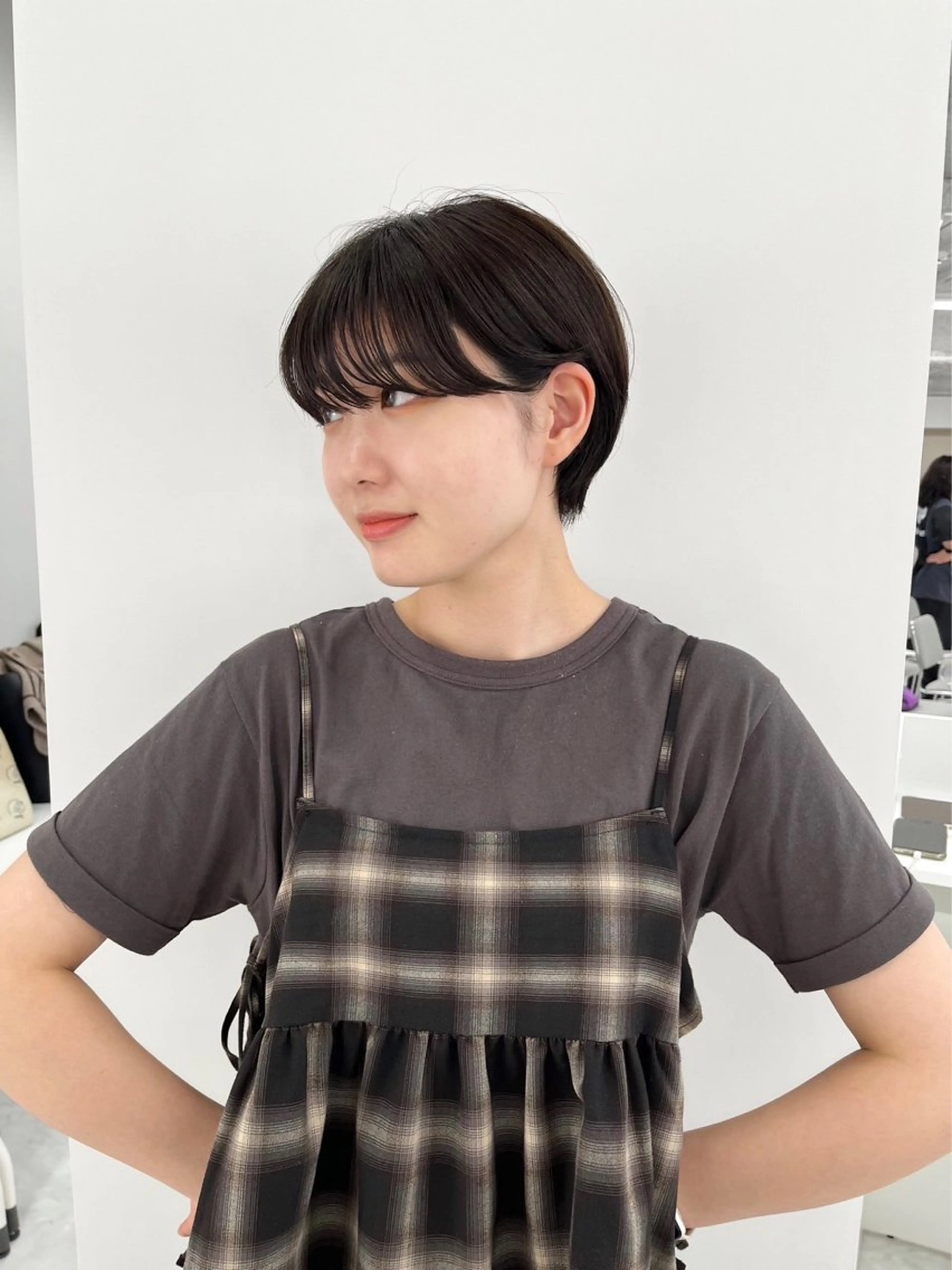 ショート チョコレートブラウン 本田 聖のヘアスタイル