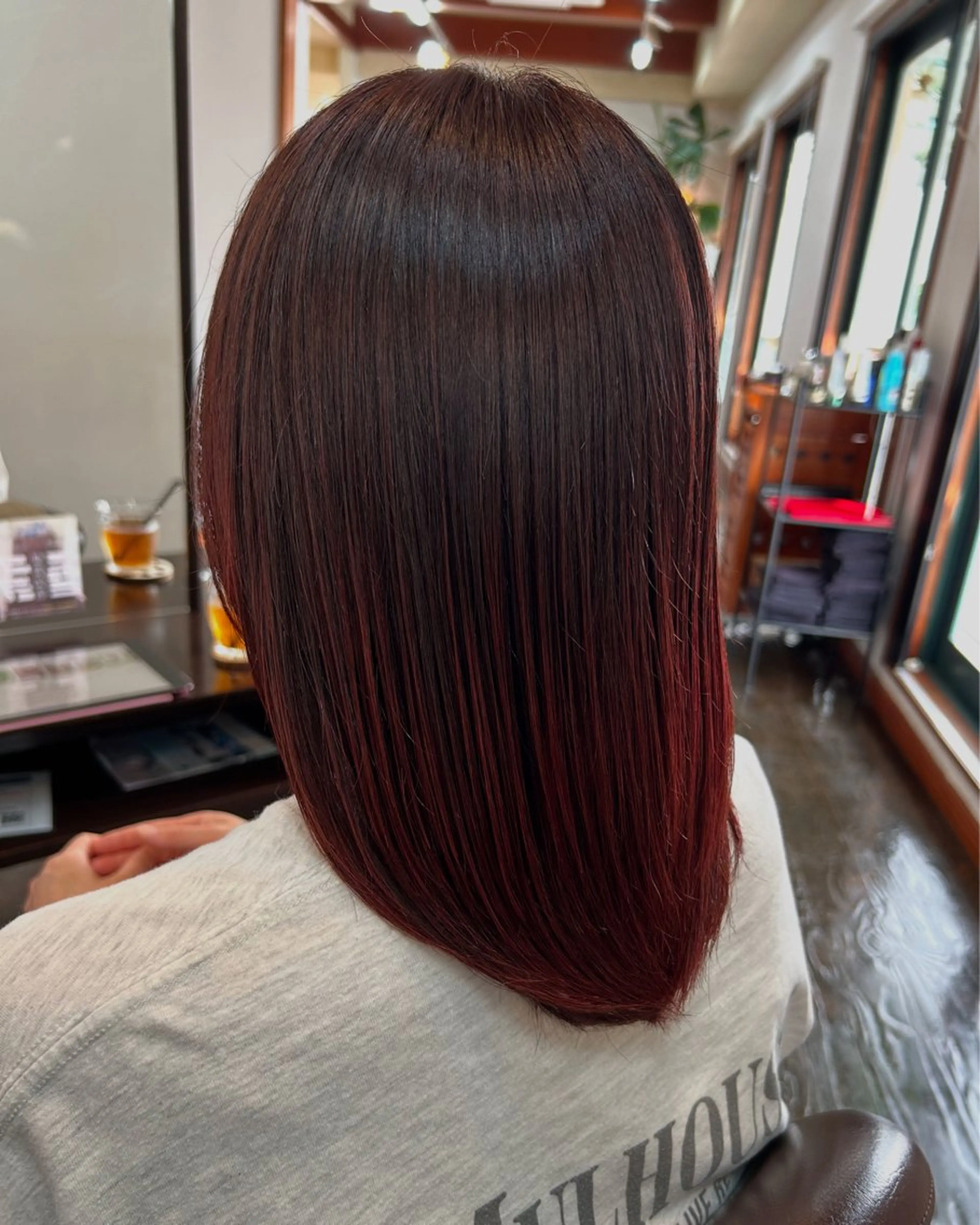 カラー グラデーションカラー レッドカラー 坂本 瑞季 🤍 髪質改善のヘアスタイル