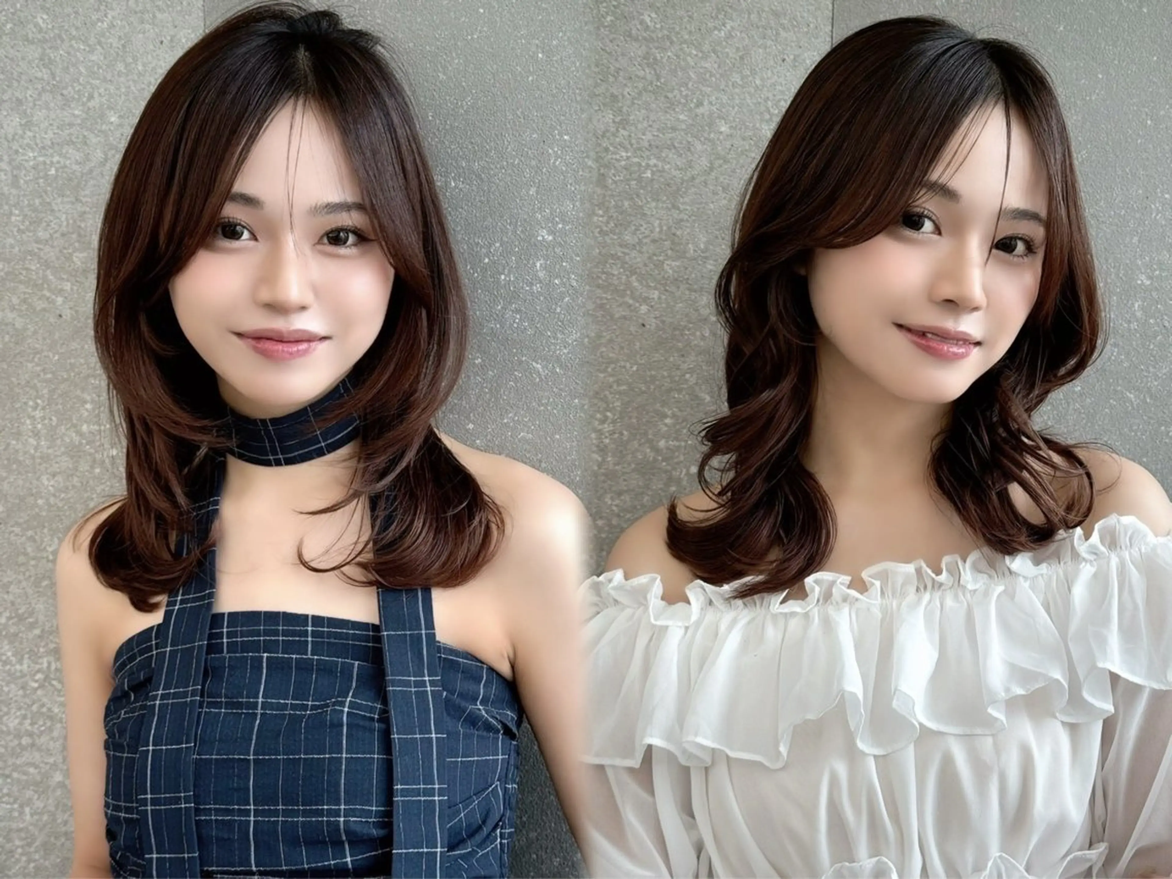 セミロング カット ヘアカラー 髪質改善/顔周り/ レイヤー/銀座/サラのヘアスタイル