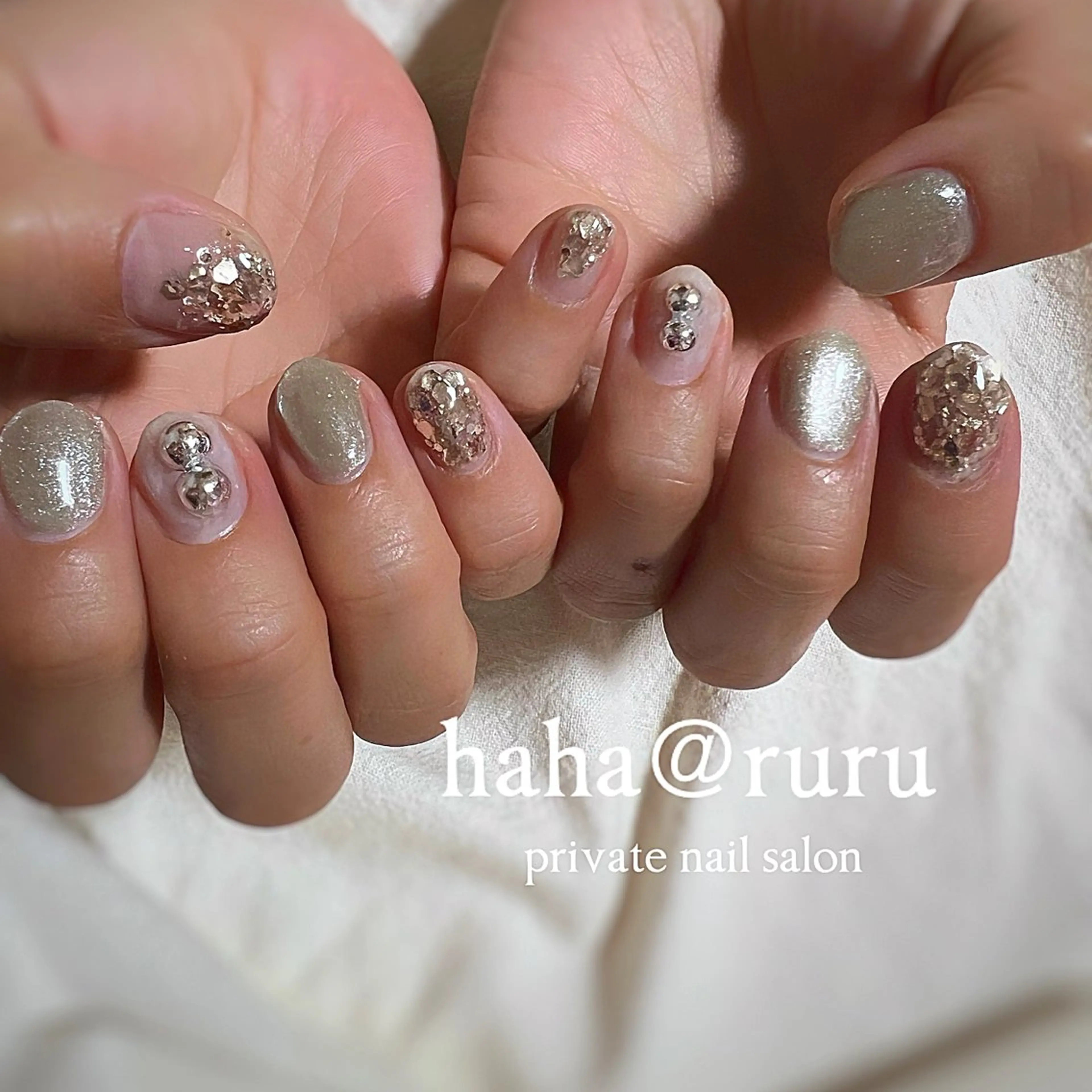 ネイル キラキラネイル haha@ ruruのネイルデザイン