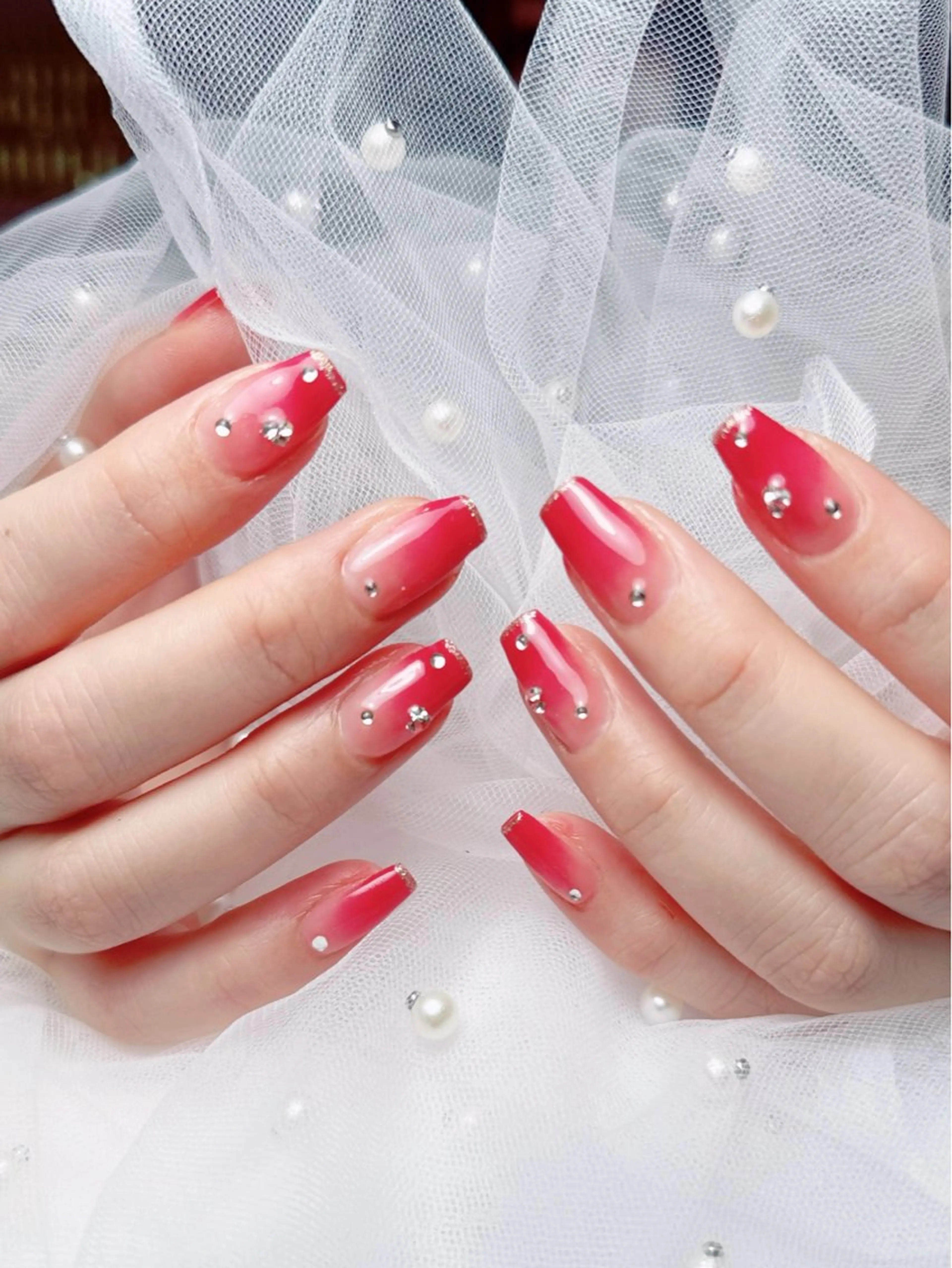 自爪カラーグラデーション(オフ、ケア込み1週間以内無料お直し)の写真