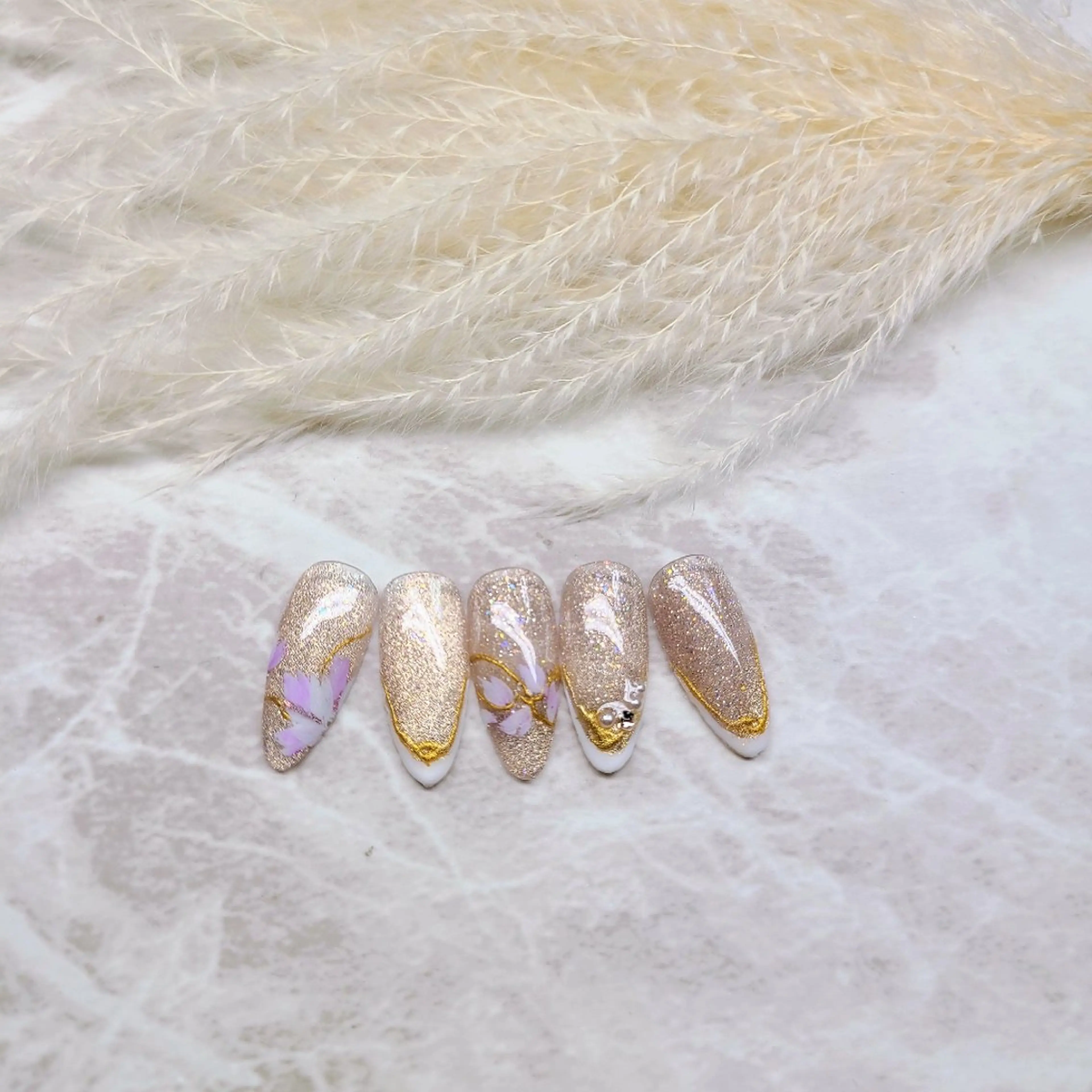 ネイル 入学式 ジェルネイル 卒業式 マグネットネイル Nail  Ai    のネイルデザイン