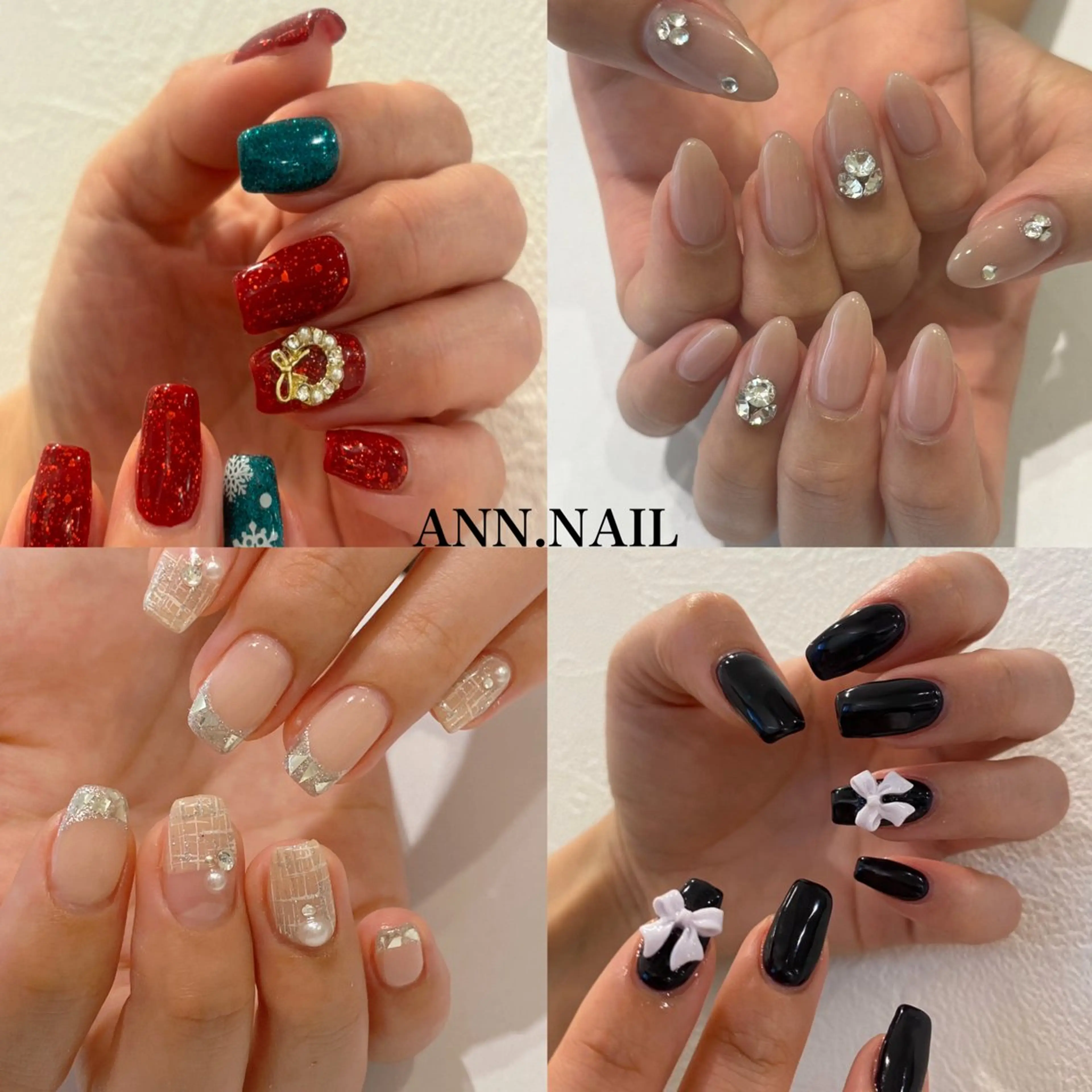 ネイル キラキラネイル 冬ネイル クリスマス Ann. nail.tokyo所属・Ann nailのネイルデザイン