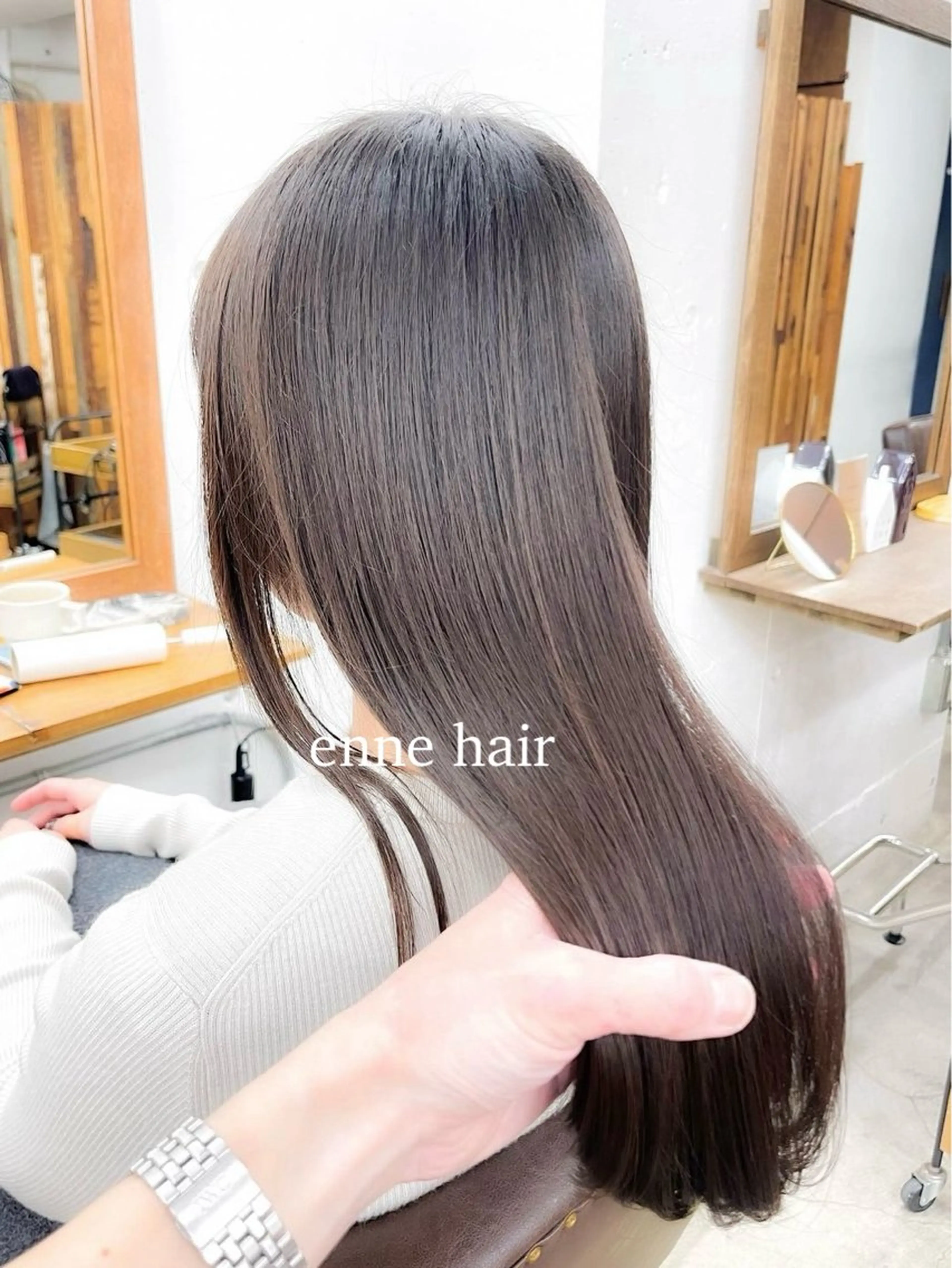 ロング 髪質改善 enne hair&organic所属・🌟髪質改善メテオ カラーenne🫧のヘアスタイル