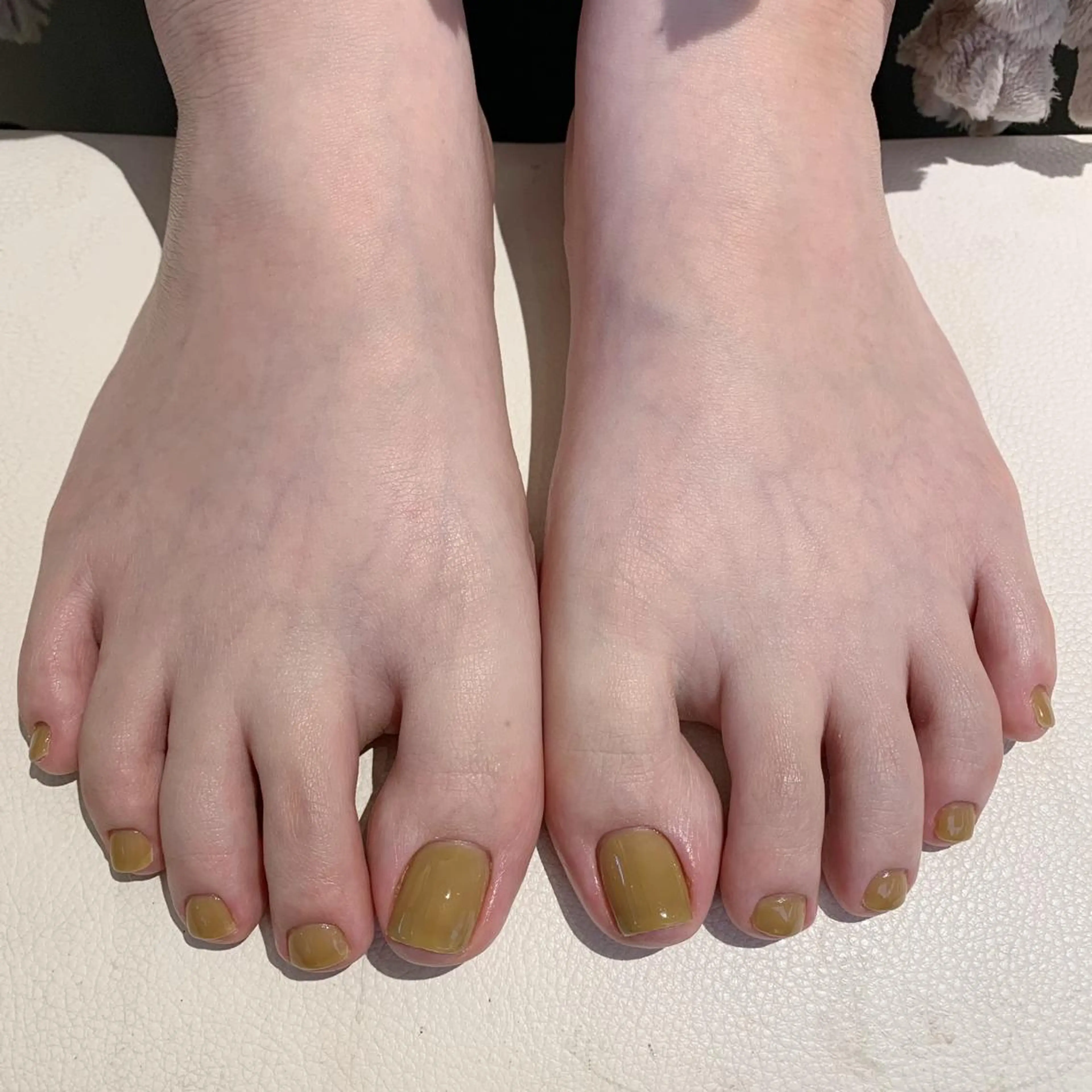 ネイル フットネイル ジェルネイル ワンカラーネイル パラジェル 鈴木 里奈のネイルデザイン