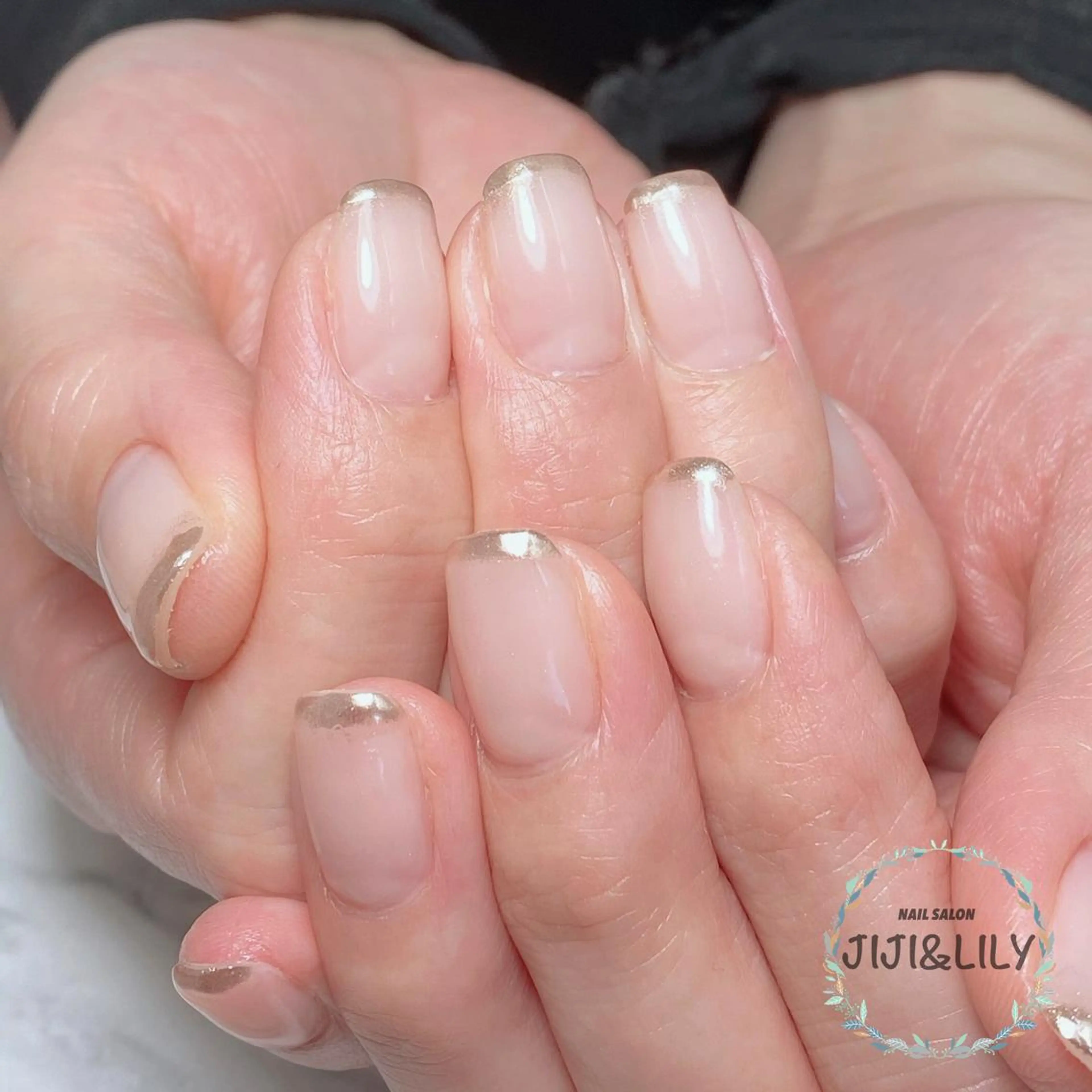 ネイル フレンチネイル ミラーネイル 豊田 圭子のネイルデザイン