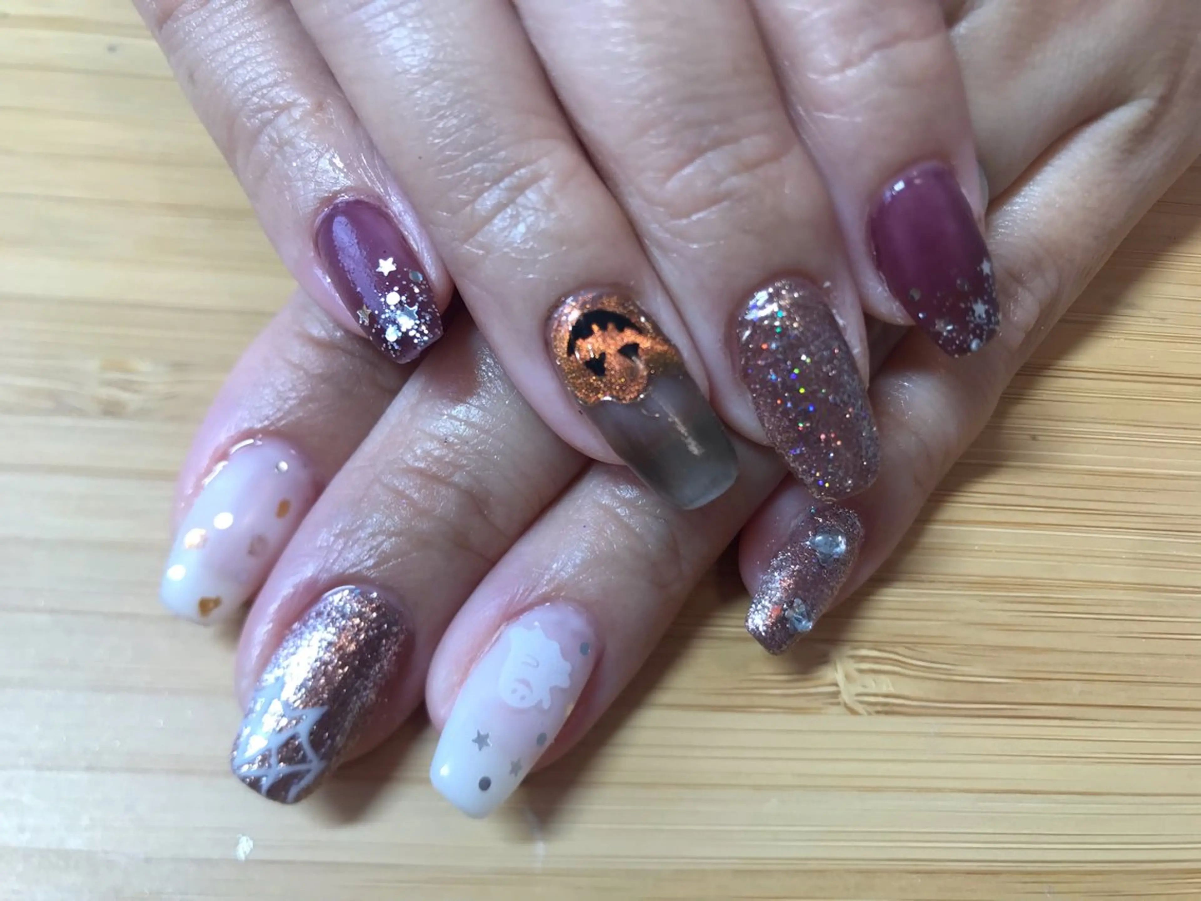 ネイル ハロウィン マグネットネイル Nailist Missaのネイルデザイン