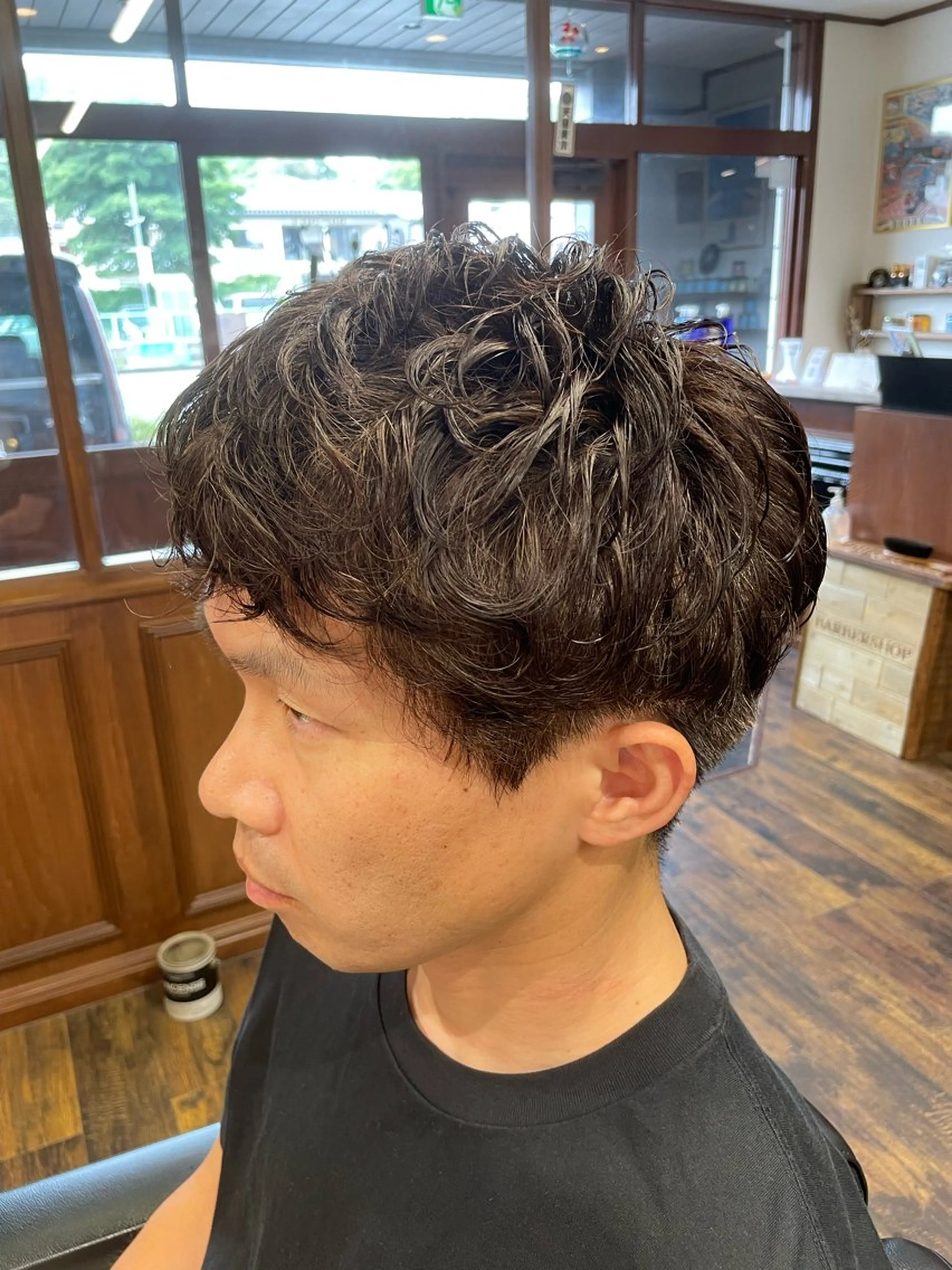 ショート パーマ メンズ メンズパーマ パーマ EVOGUE BARBER SHOP所属・EVOGUE💈森内 秀有💈メンズパーマのエステ・リラクイメージ