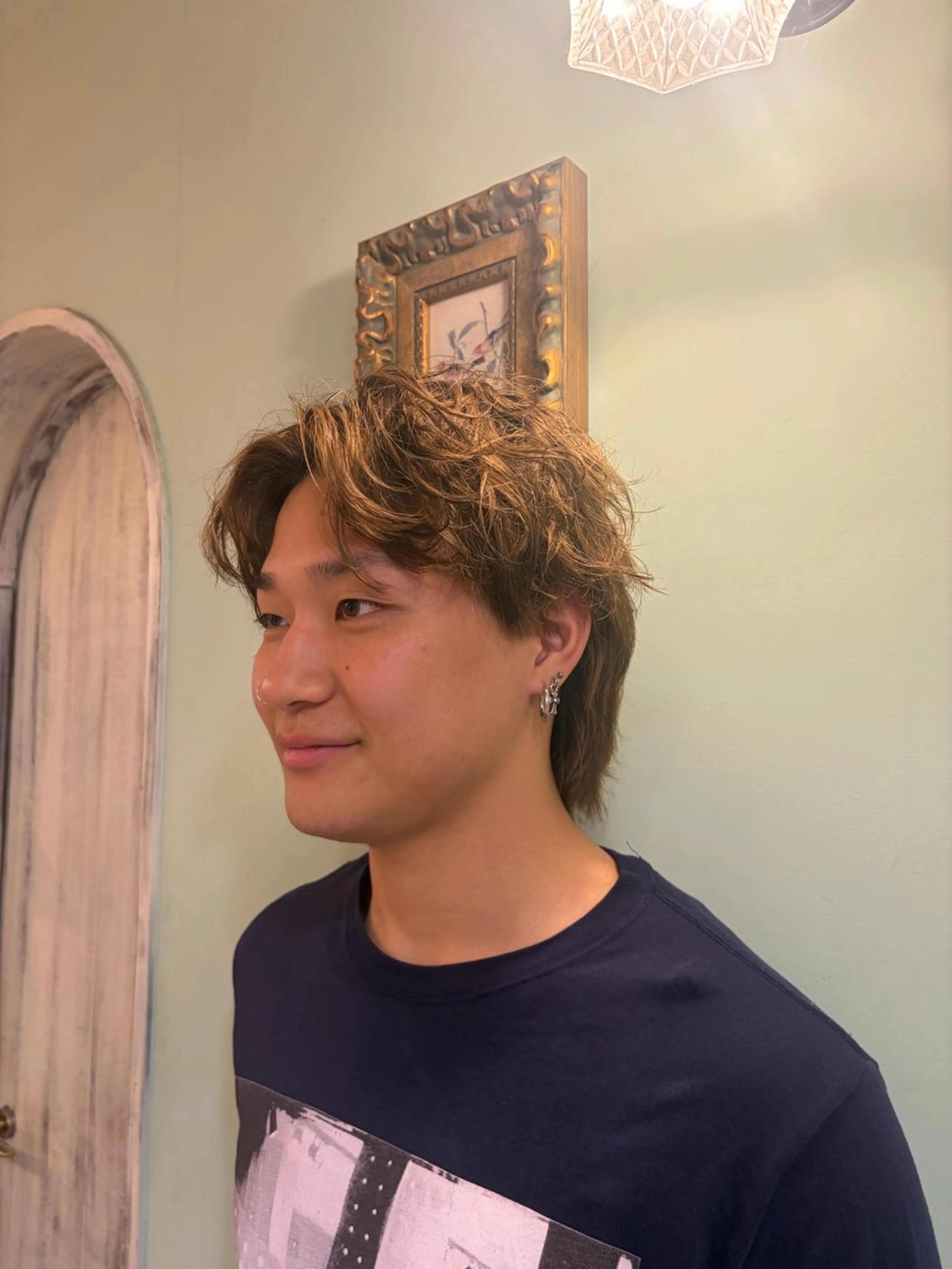 パーマ 渡壁 文那のヘアスタイル