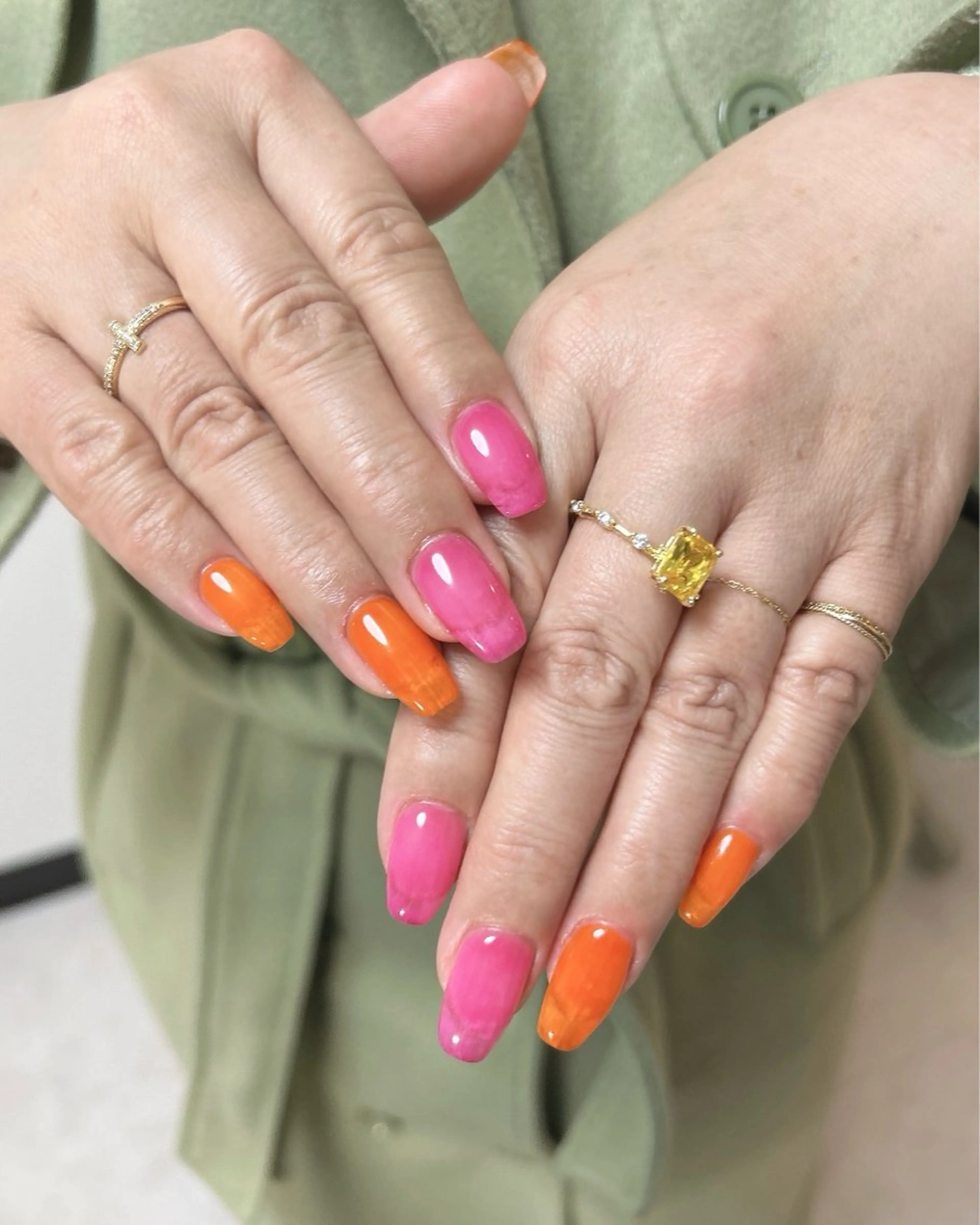 ネイル ワンカラーネイル 春ネイル ハンドネイル ten nail salon　かえでのネイルデザイン