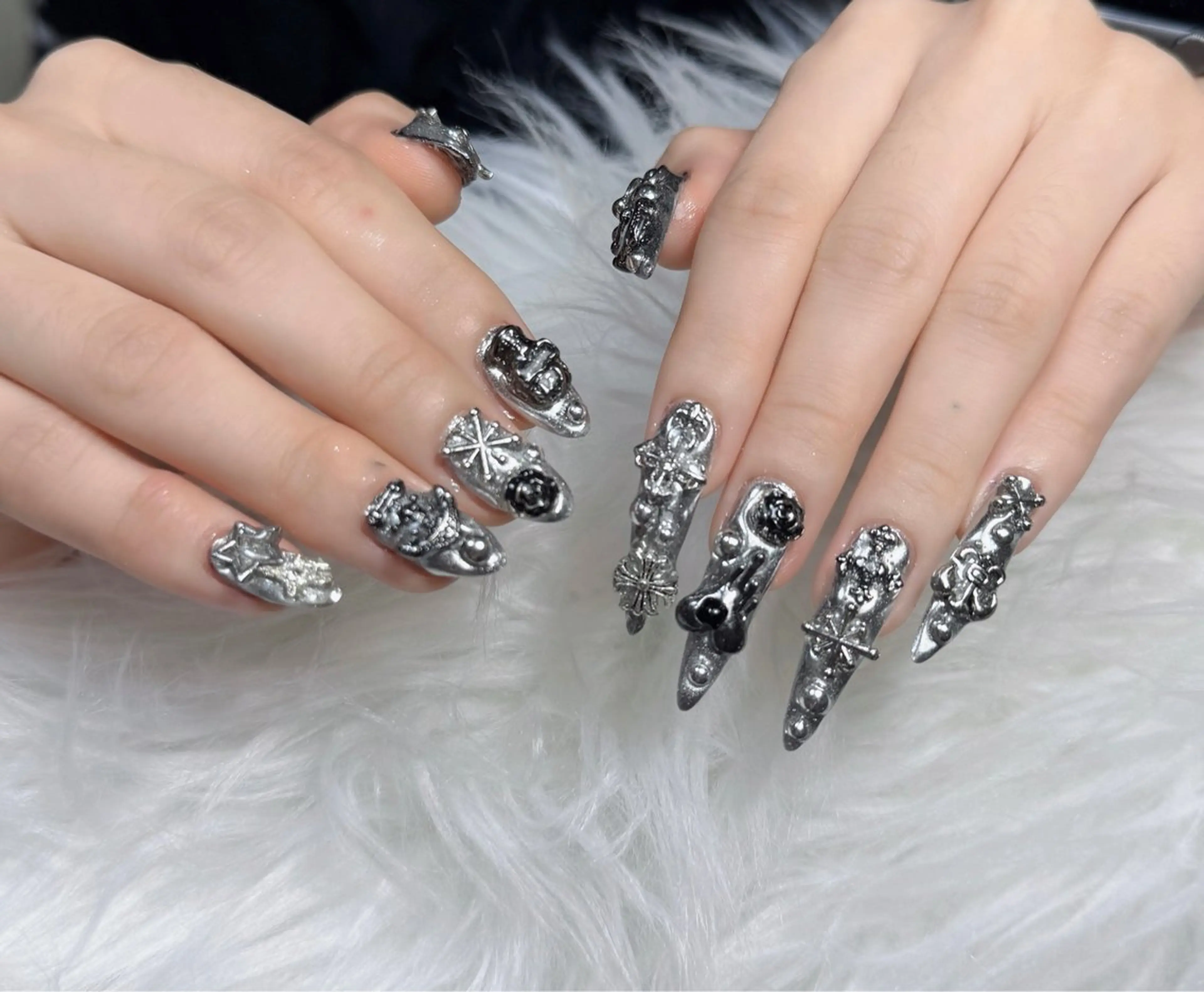 ネイル アートネイル フレンチネイル ジェルネイル 韓国ネイル マグネットネイル ハンドネイル Lenie Nailsのネイルデザイン