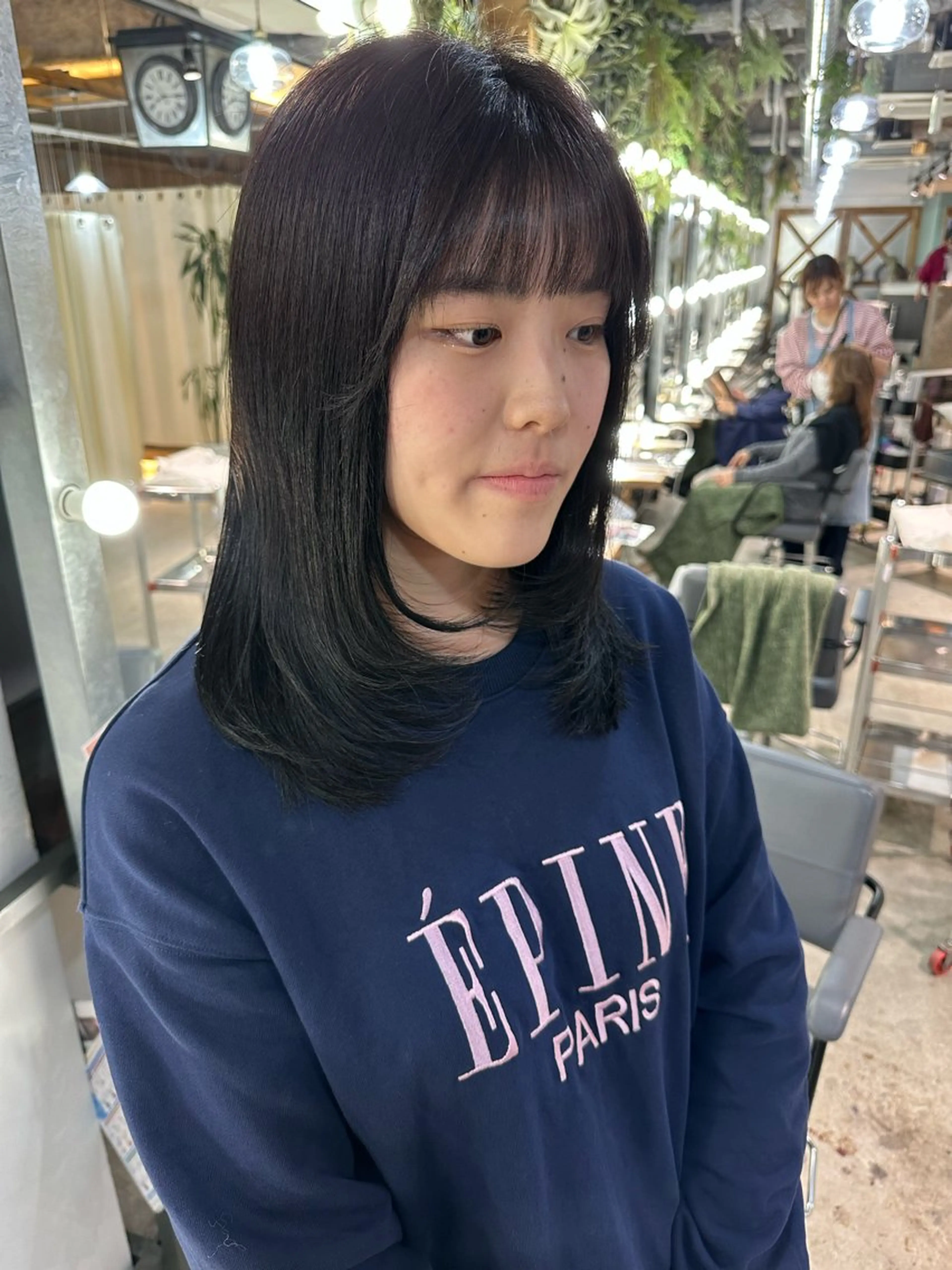 ミディアム カラー ラベンダーカラー レイヤーカット カット 溜 一太のヘアスタイル