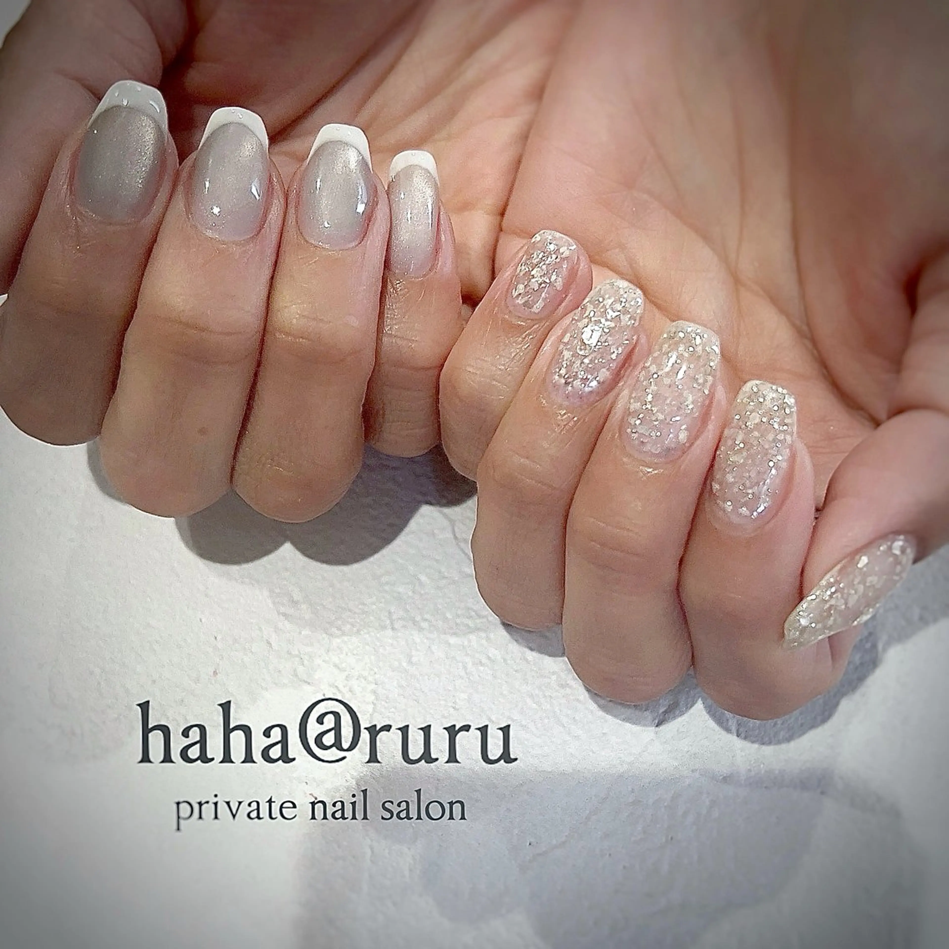 ネイル フレンチネイル 持ち込み haha@ ruruのネイルデザイン