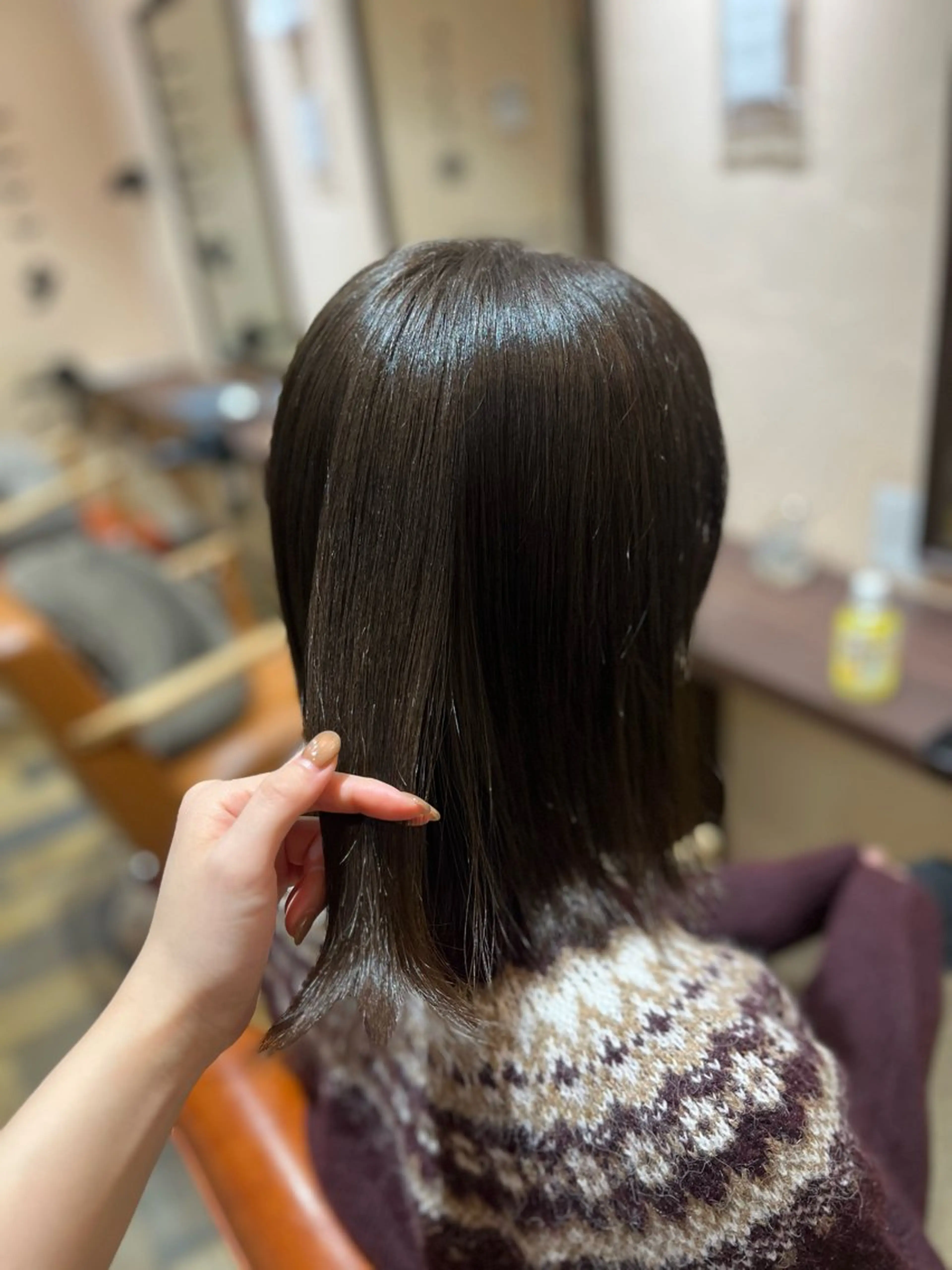 ミディアム カット ヘアカラー minami🌿‬ 透明感カラー🫧のヘアスタイル