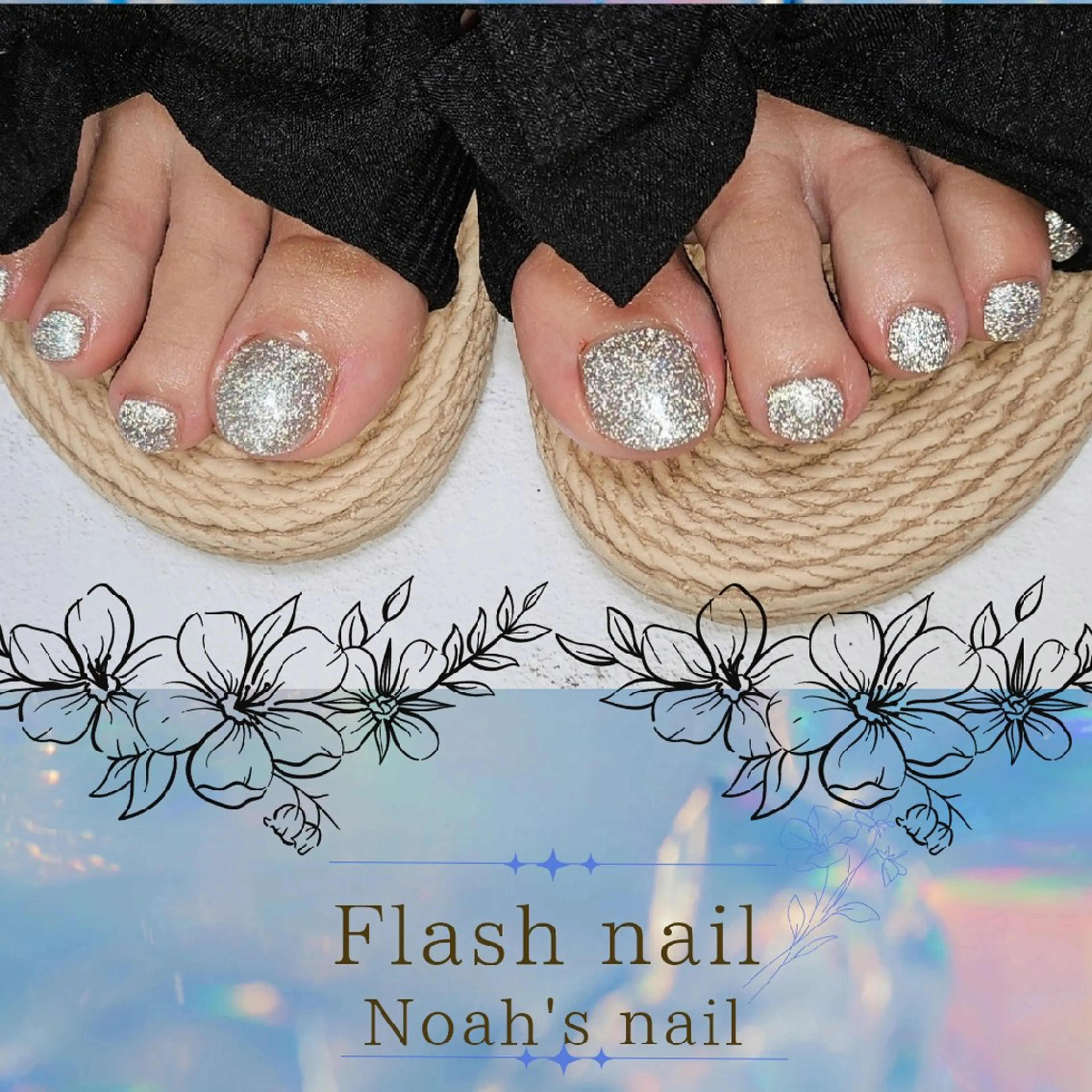 ネイル フラッシュネイル フットネイル フットネイル Noah'snail   のネイルデザイン