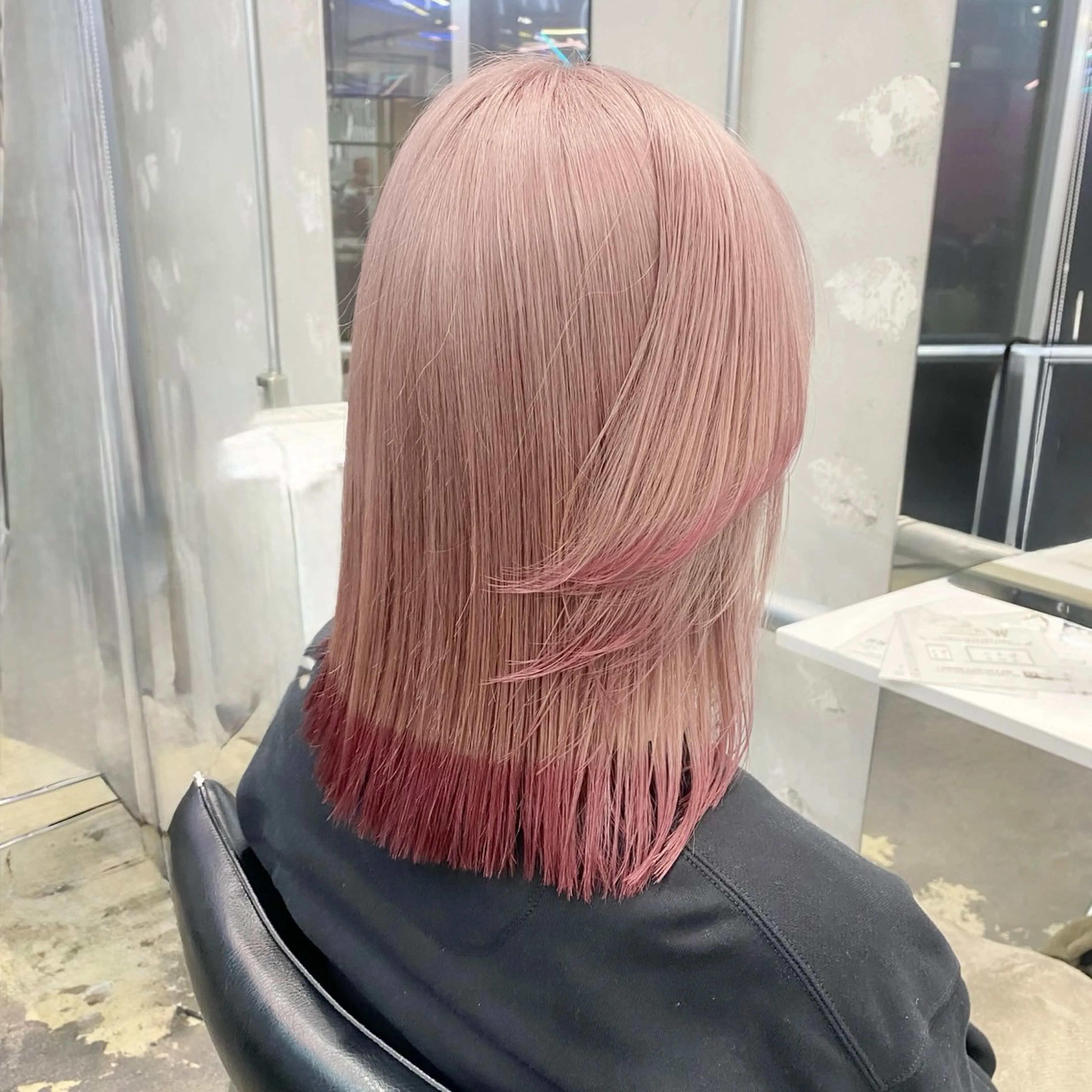 ミディアム カラー ヘアアレンジ 💗💗韓国レイヤー yu-ki💗💗のヘアスタイル