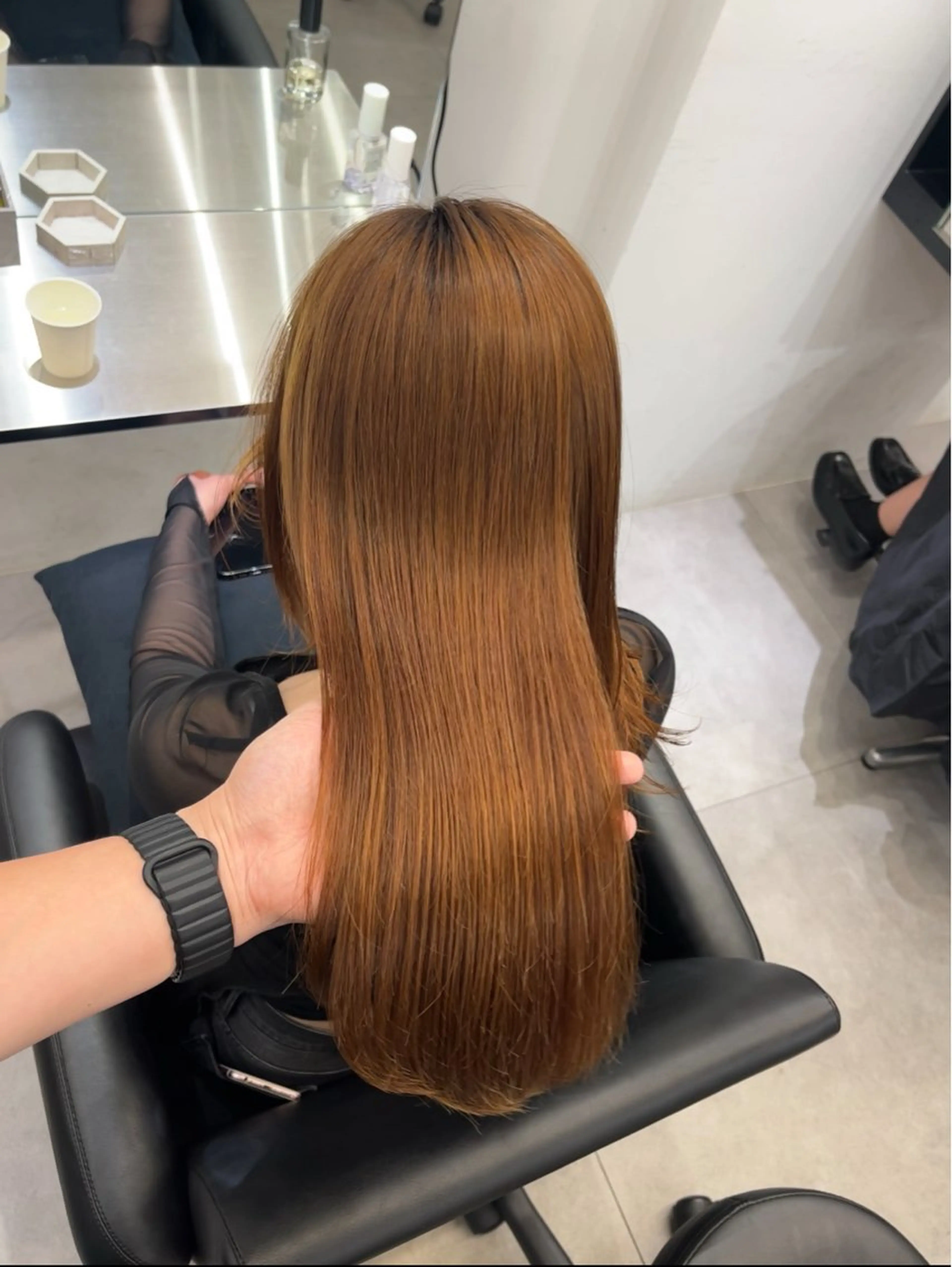 ロング 髪質改善/縮毛矯正 梅田茶屋町/西尾祐作のヘアスタイル