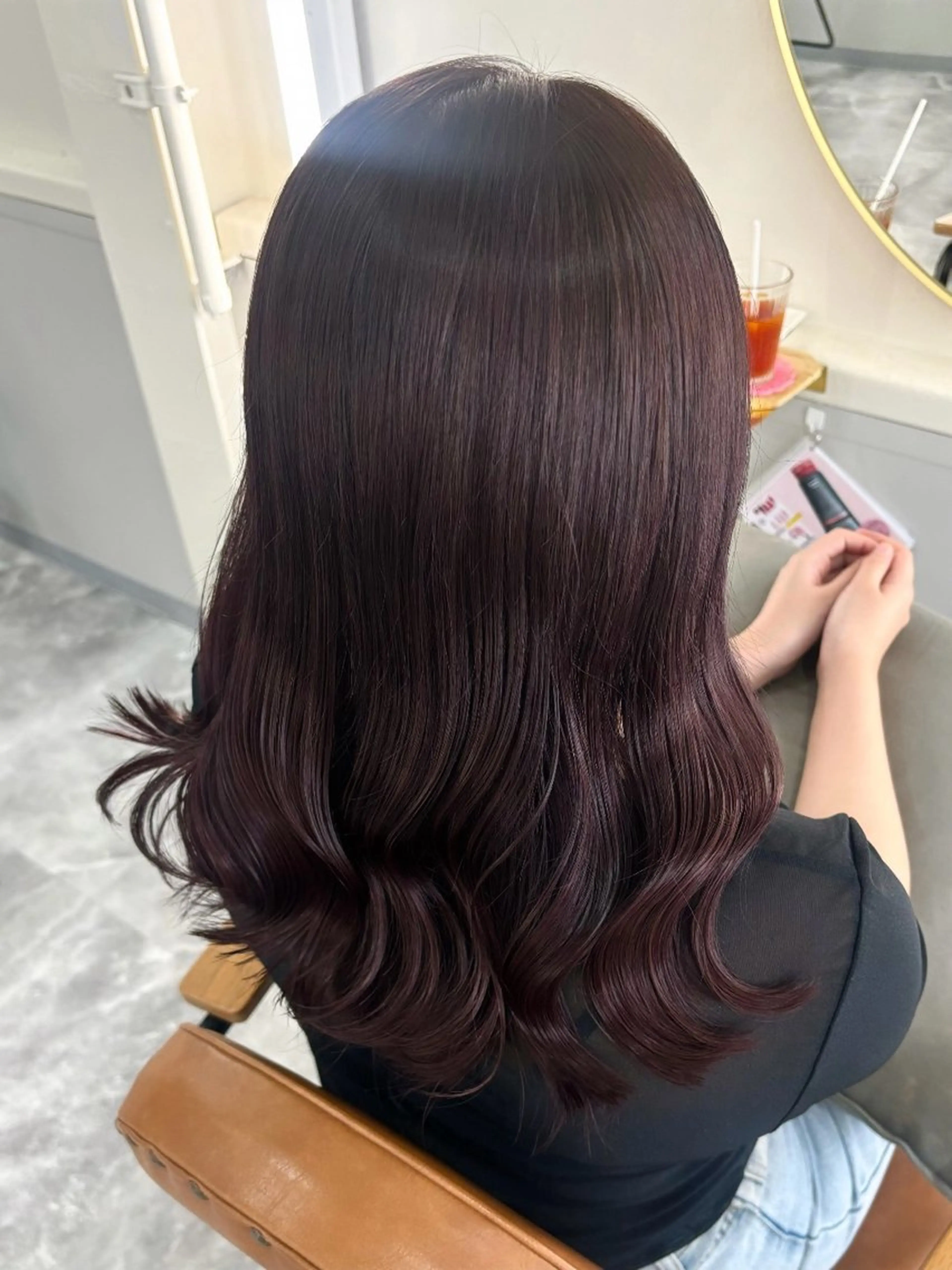 ミディアム カラー ブリーチ ラベンダーカラー ラベンダーピンク ピンクカラー カット ヘアカラー トリートメント Eliss 堀江所属・暖色カラー🎀 門内 梨真のヘアスタイル