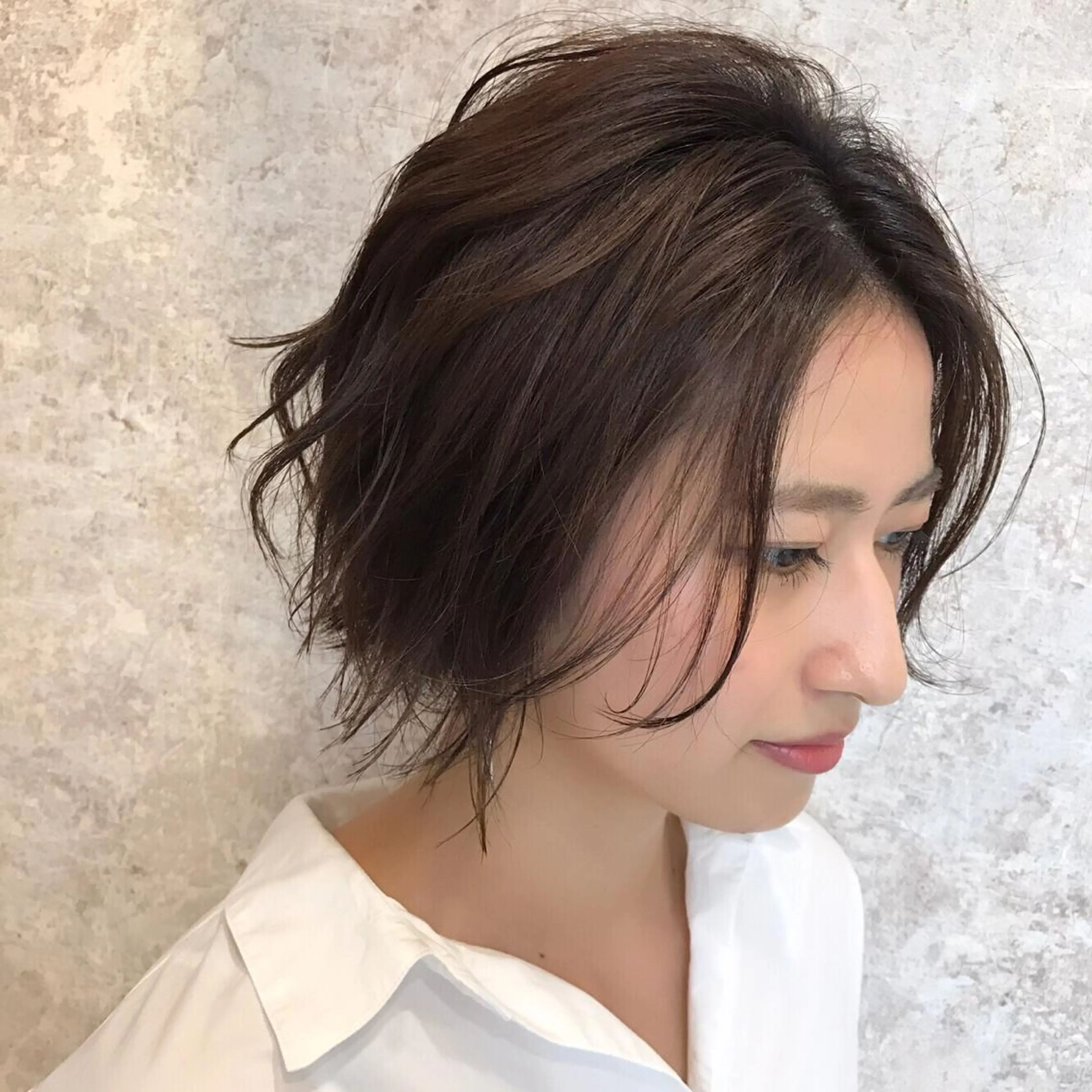 ショート カラー ボブ HARUNA🤍 大人ショートヘアのヘアスタイル