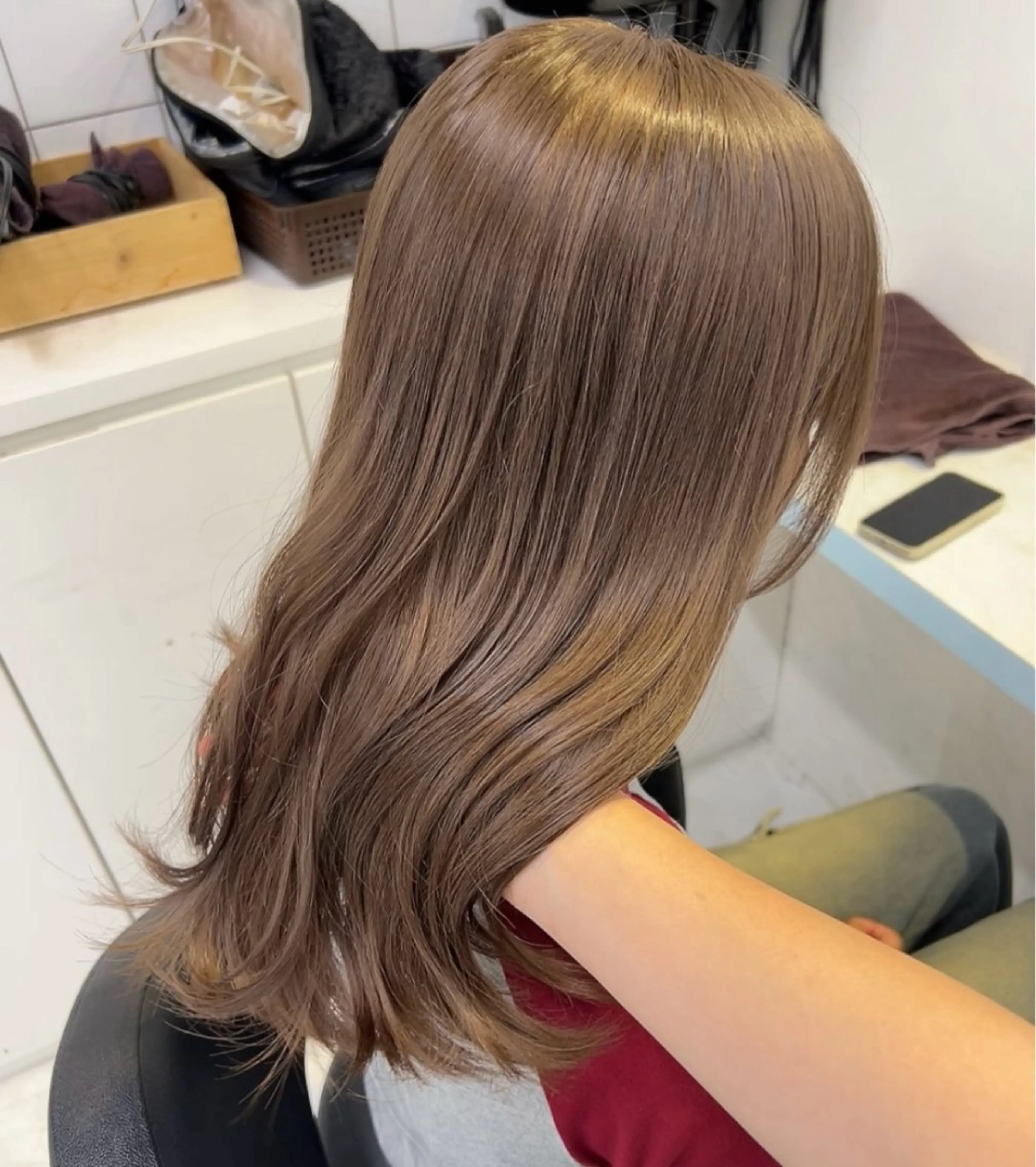 セミロング カラー ヘアカラー トリートメント ヘッドスパ 🥞ベージュ系カラー 【すずきりほ】🥞のヘアスタイル