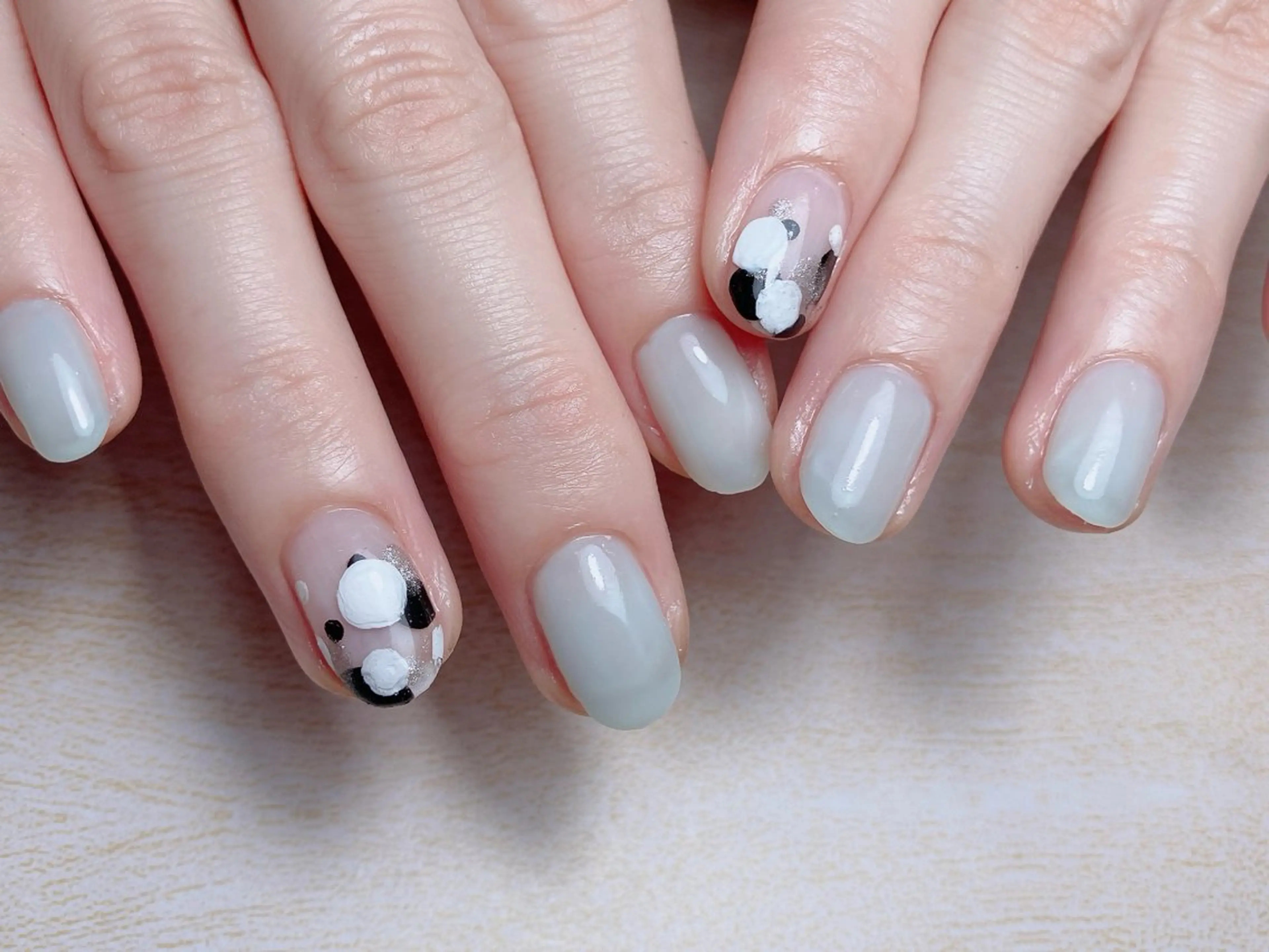 ハンドジェル 持ち込みデザイン アート2本コースの写真