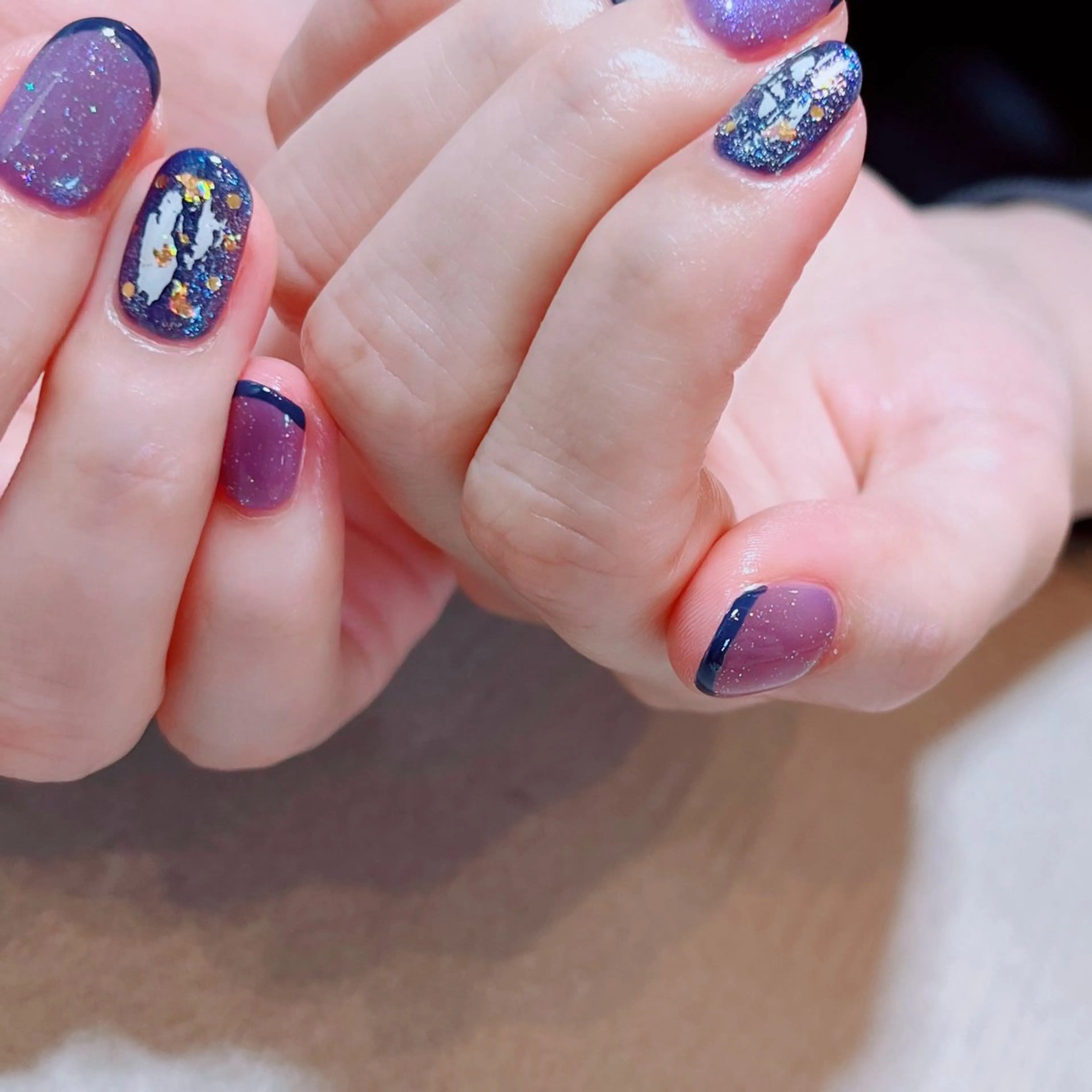 ネイル フレンチネイル マグネットネイル ハンドネイル ruirui.naildesign所属・RUI ☆のネイルデザイン