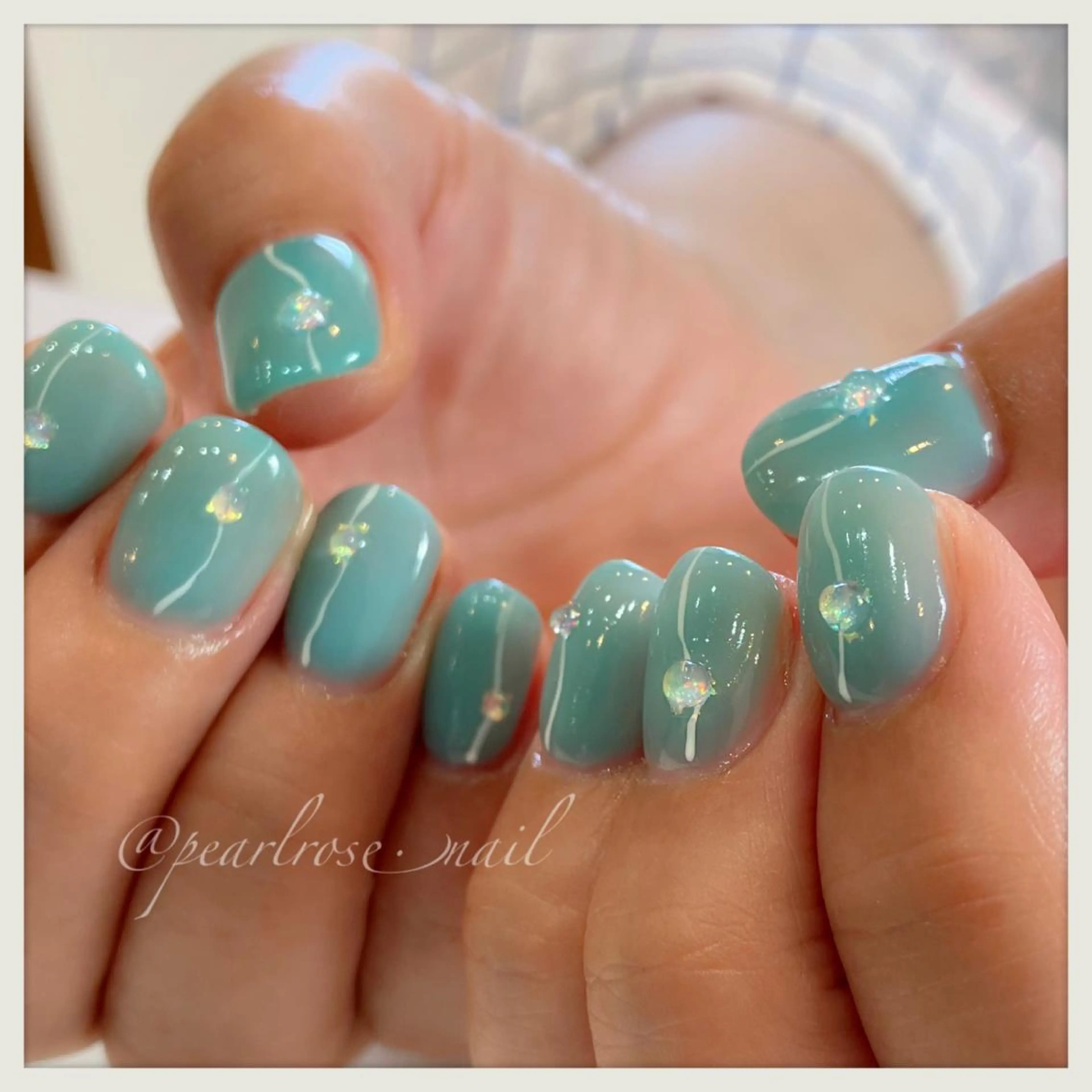 ネイル ハンドネイル Beauty salon Ryu・ange所属・PEARL ROSE パールローズのネイルデザイン