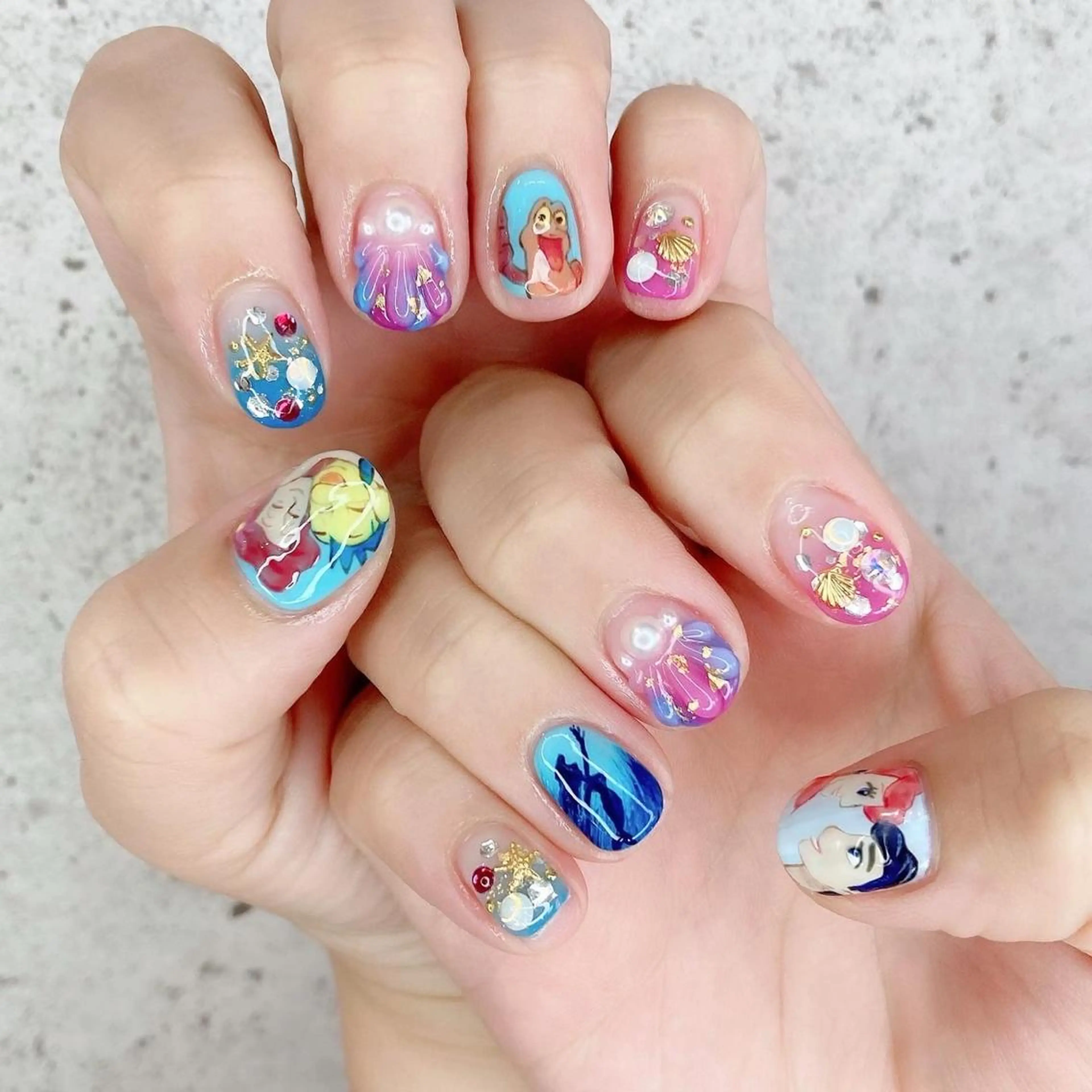 ミディアム カラー パーマ ヘアアレンジ メンズ キッズ ネイル マツエク・マツパ アイブロウ ジェルネイル パラジェル 夏ネイル Salon Ｋのネイルデザイン