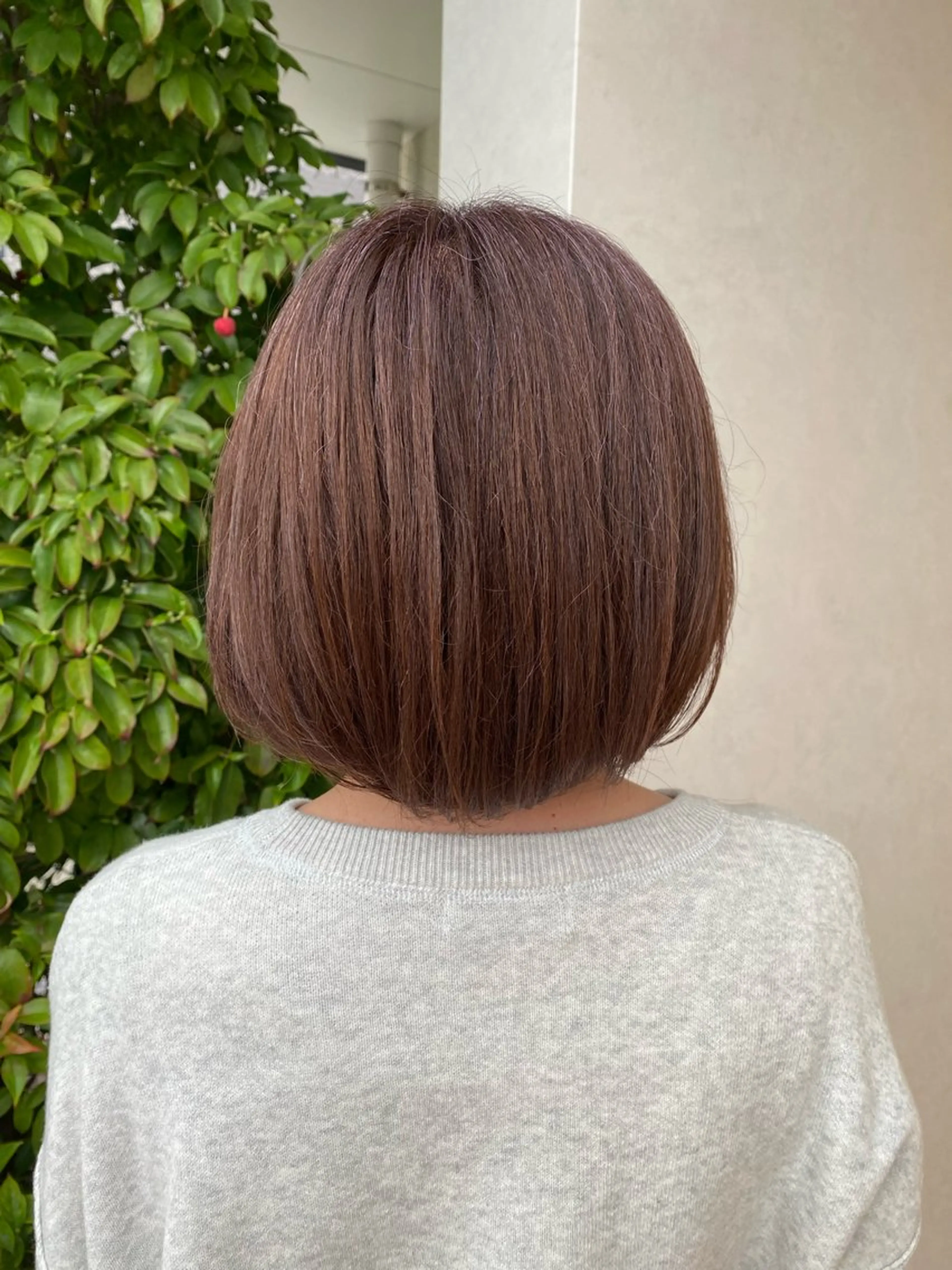 ミディアム カラー ベージュカラー ピンクカラー ピンクベージュ ground branche 三好本店所属・中村 ひなののヘアスタイル